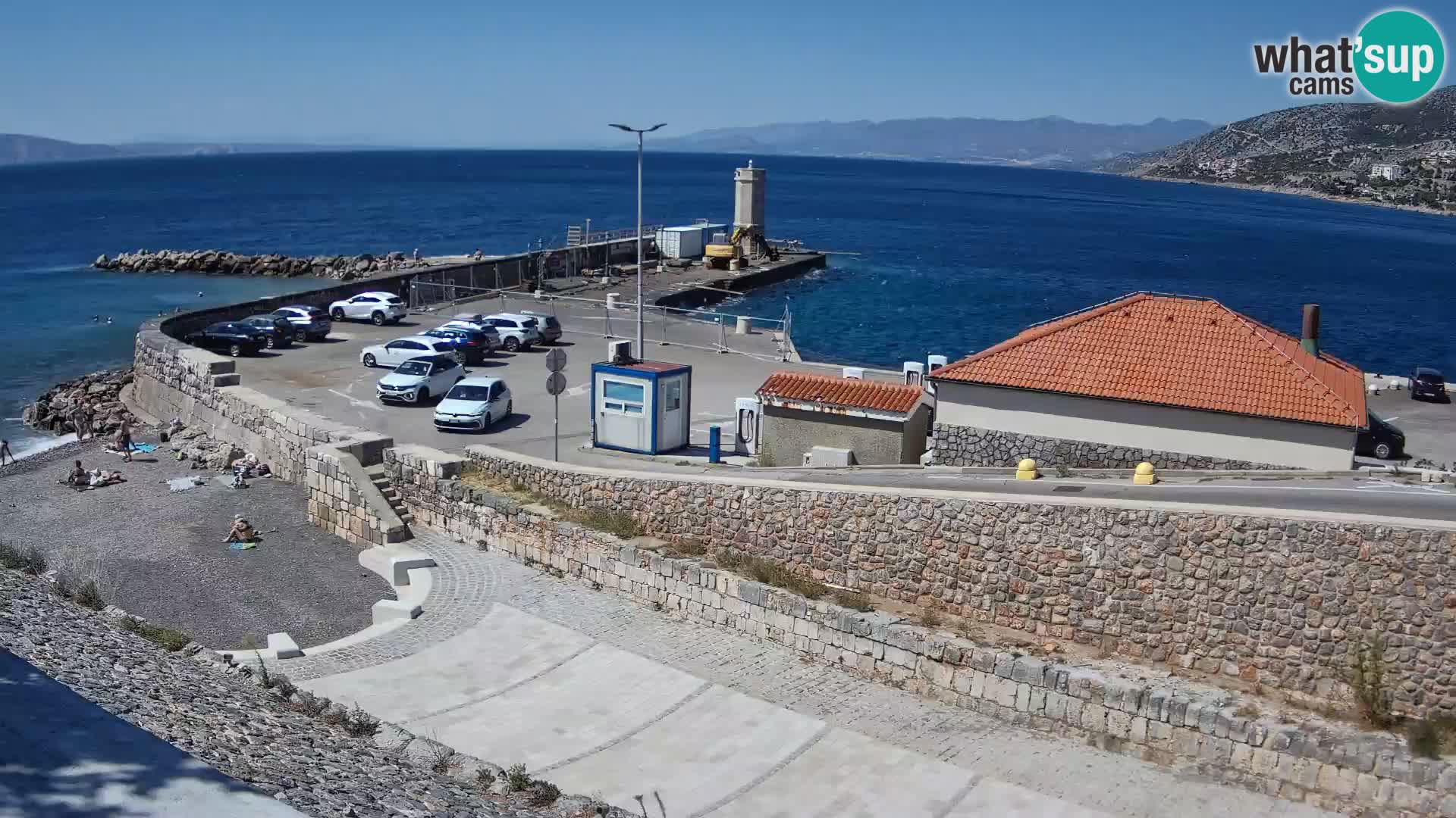 Webcam puerto de Senj – Rompeolas y faro en directo