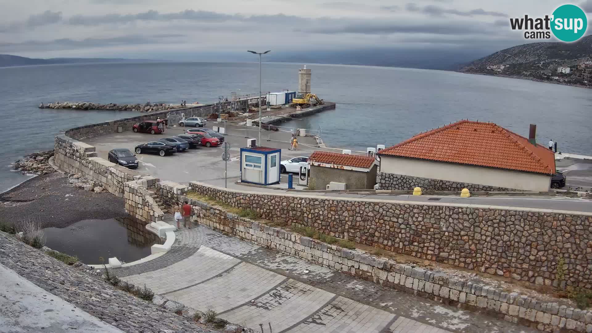 Senj Hafen Webcam – Wellenbrecher & Leuchtturm Liveblick