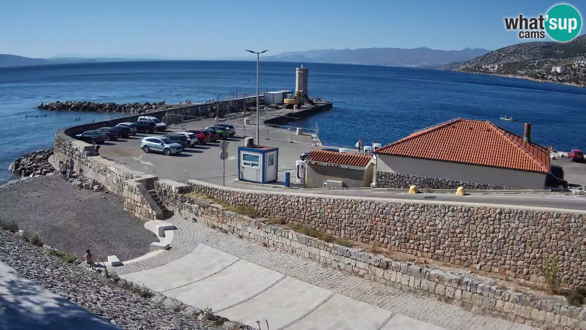 Senj Hafen Webcam – Wellenbrecher & Leuchtturm Liveblick