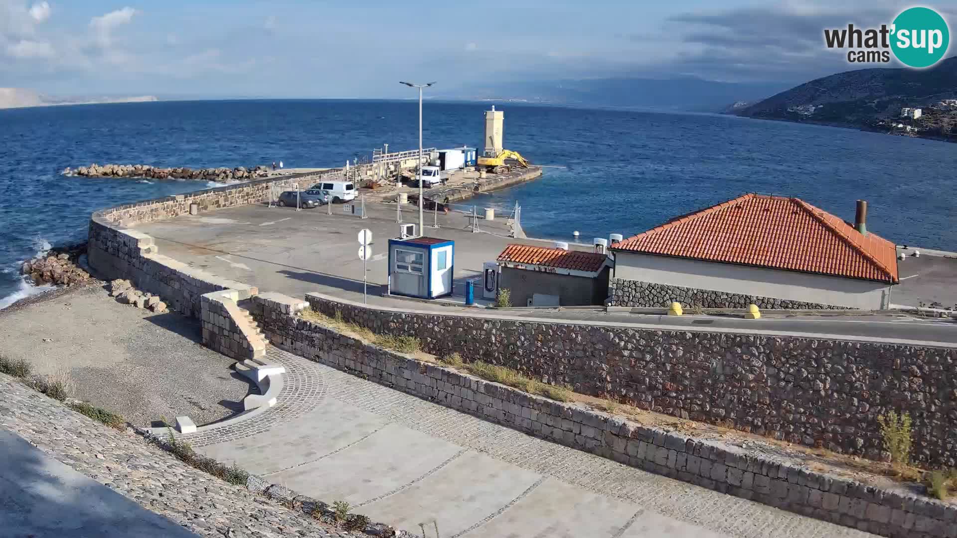 Senj Hafen Webcam – Wellenbrecher & Leuchtturm Liveblick