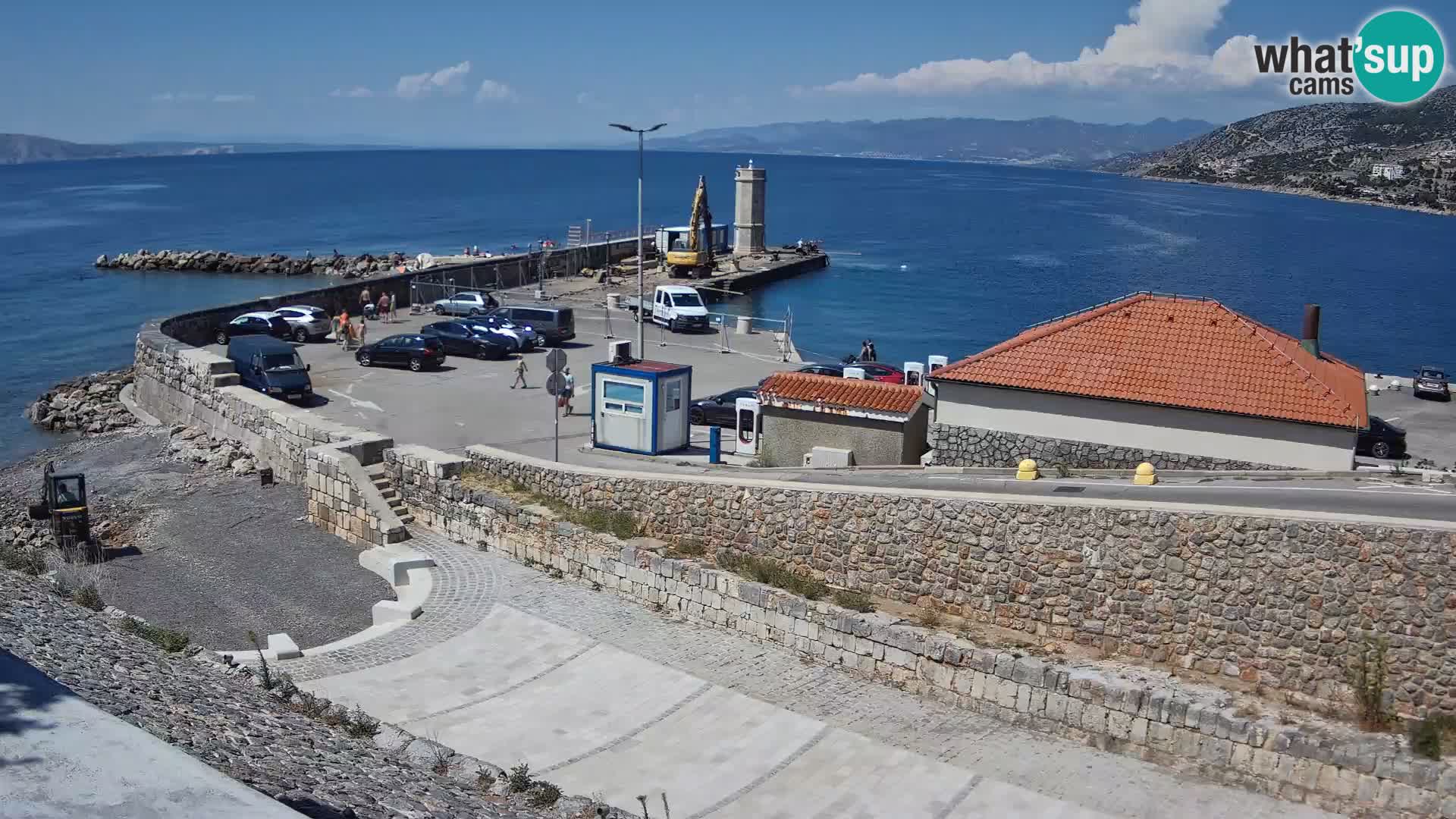 Senj Hafen Webcam – Wellenbrecher & Leuchtturm Liveblick