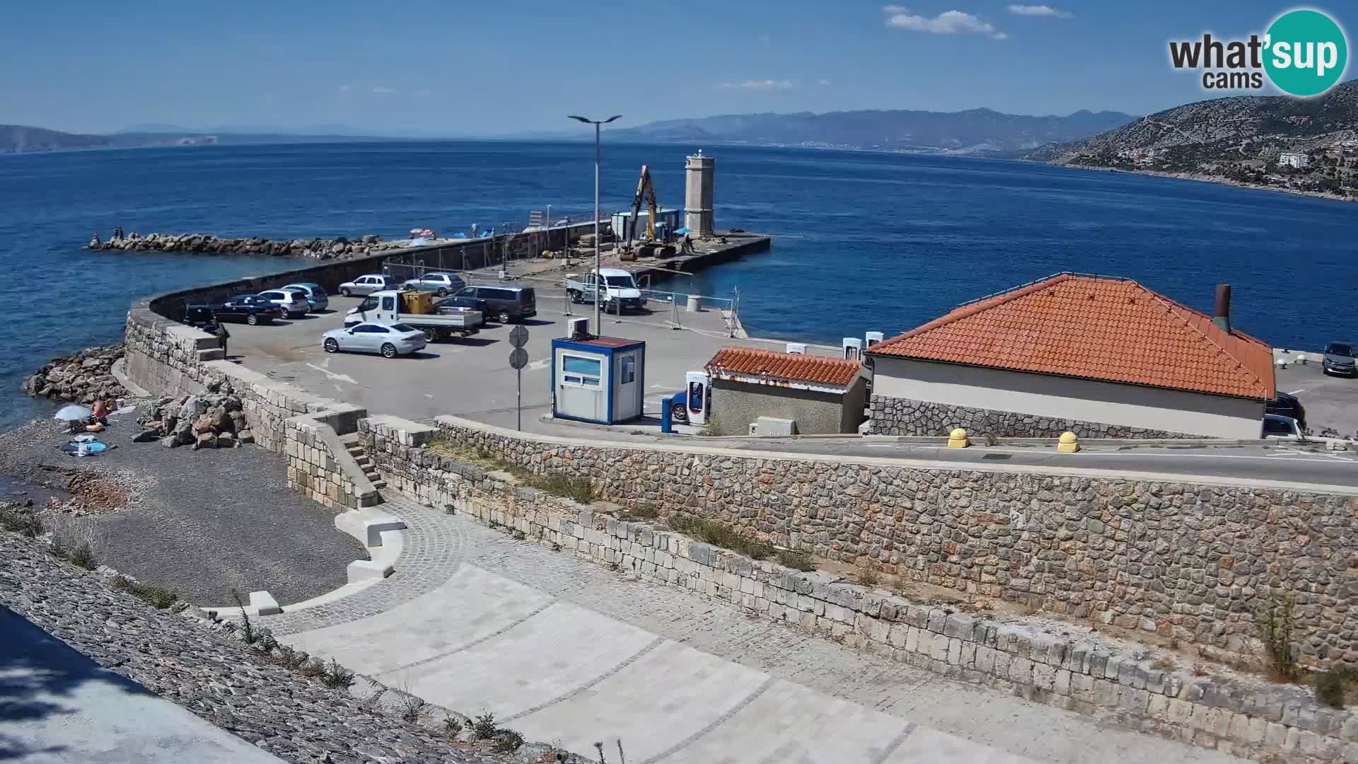 Senj Hafen Webcam – Wellenbrecher & Leuchtturm Liveblick