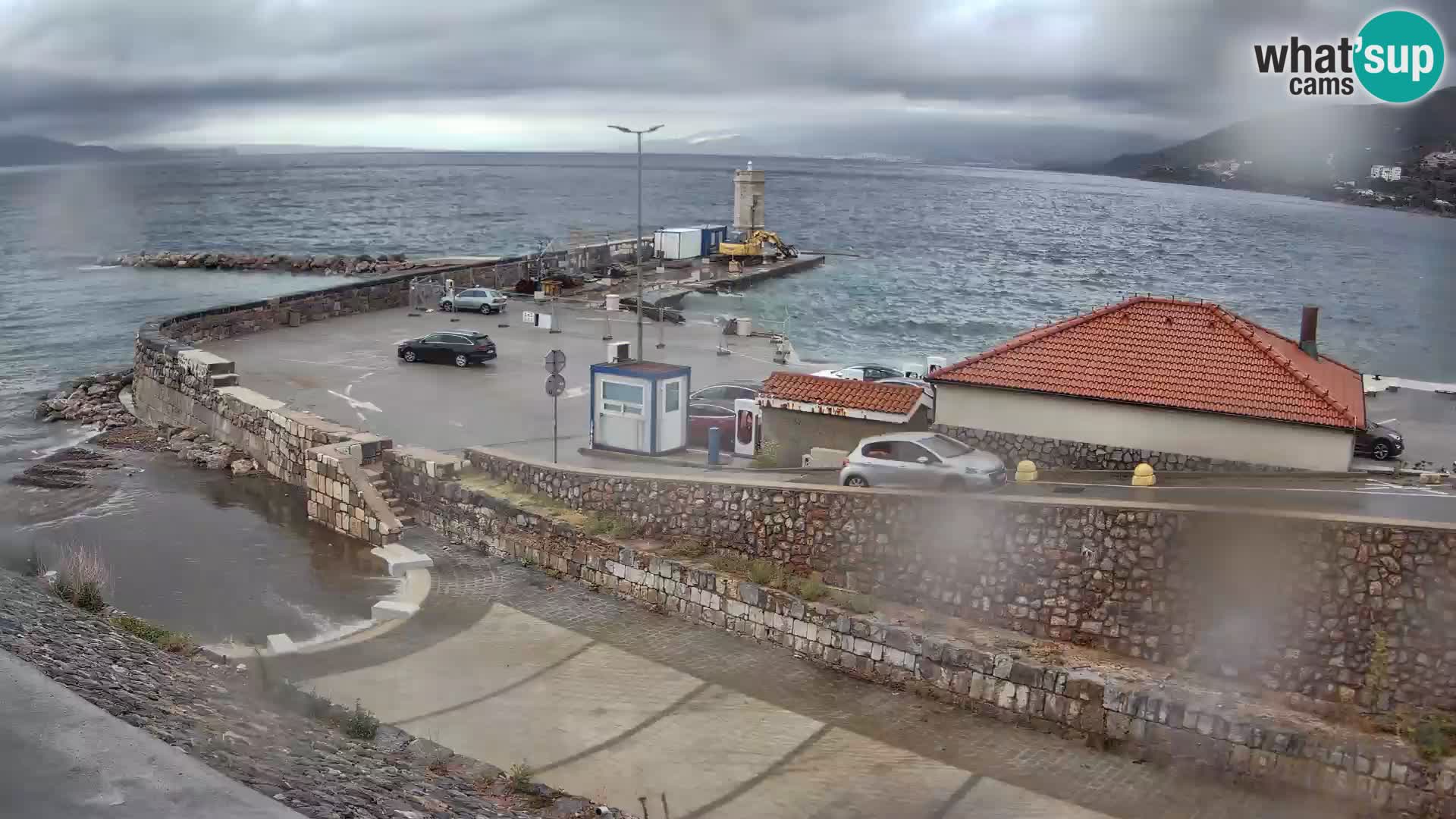 Senj Hafen Webcam – Wellenbrecher & Leuchtturm Liveblick