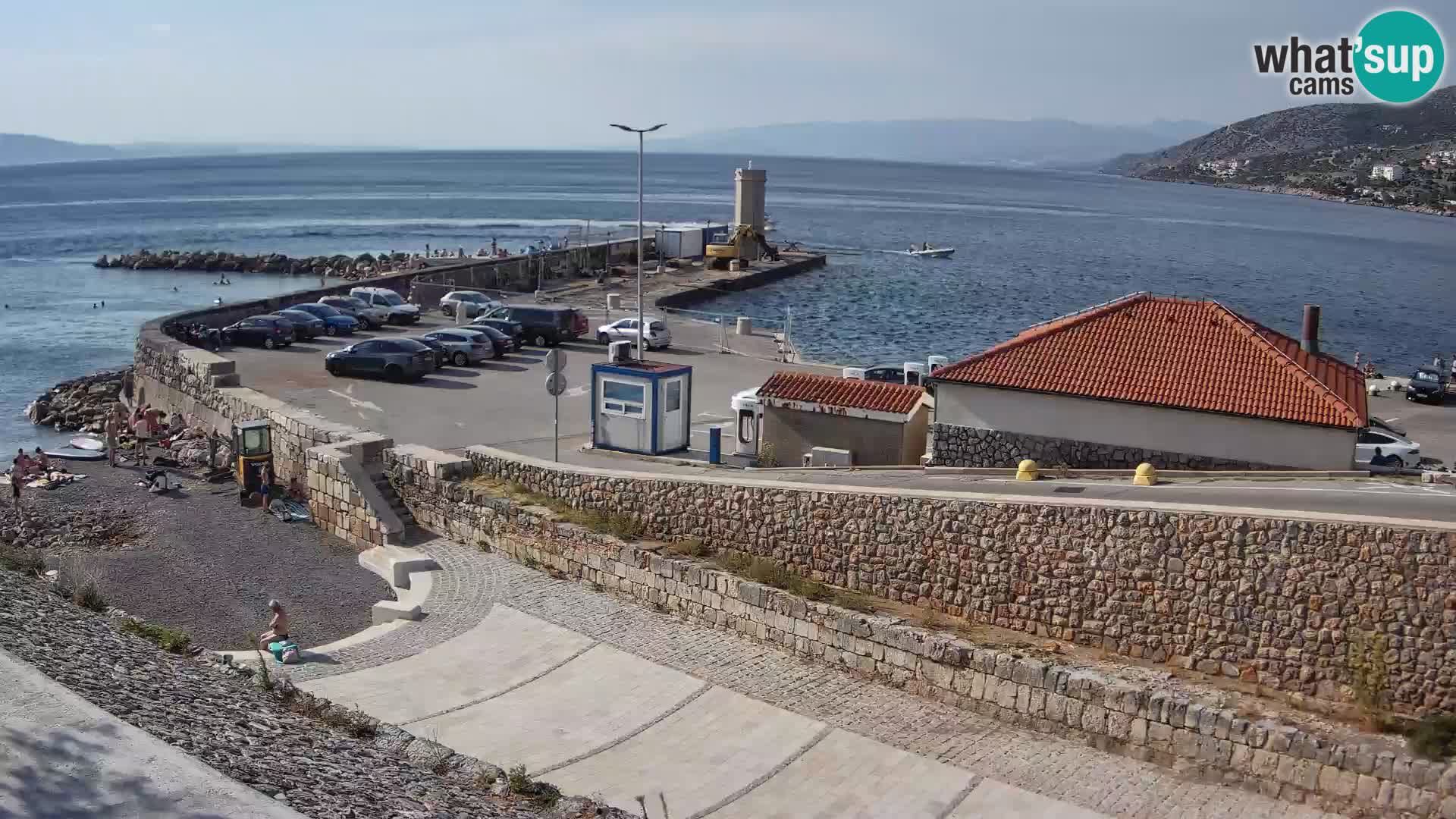 Webcam port de Senj – Vue sur la jetée et le phare