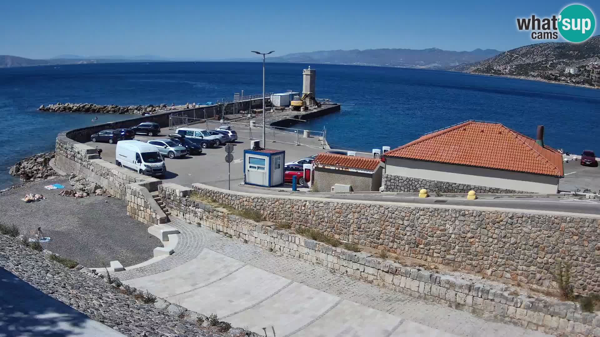 Senj Hafen Webcam – Wellenbrecher & Leuchtturm Liveblick