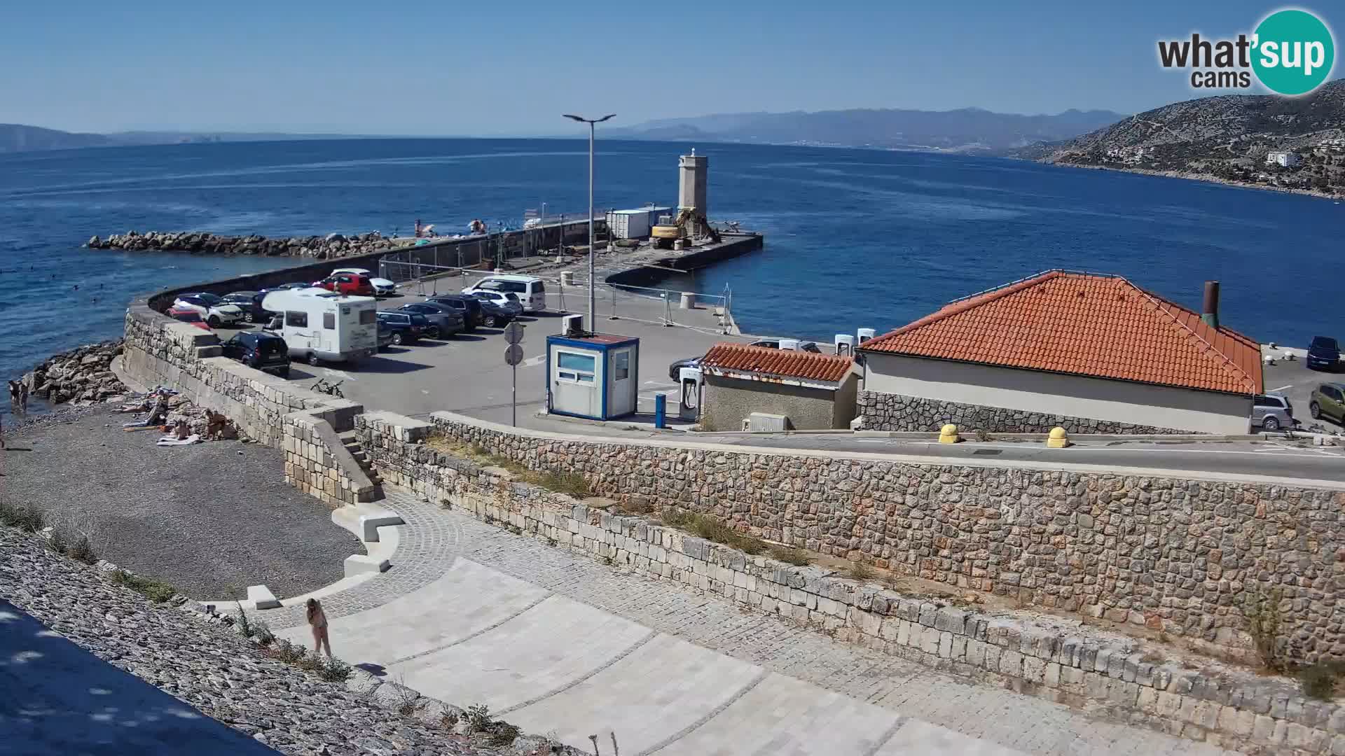 Senj Hafen Webcam – Wellenbrecher & Leuchtturm Liveblick