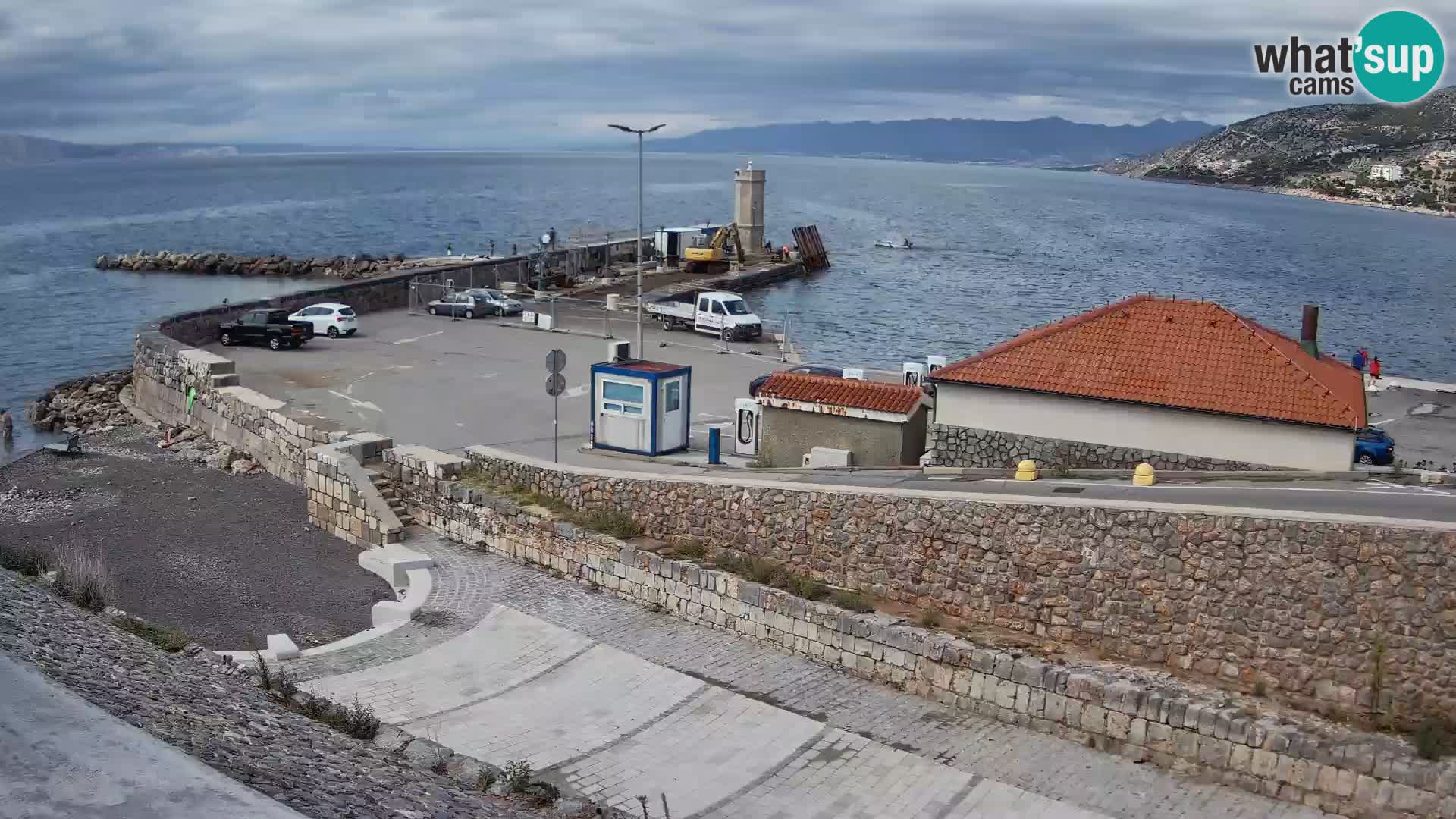 Webcam port de Senj – Vue sur la jetée et le phare