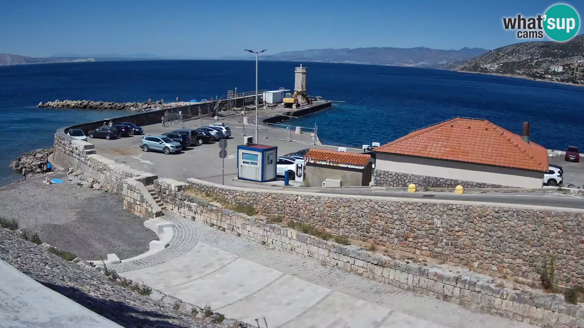Senj Hafen Webcam – Wellenbrecher & Leuchtturm Liveblick