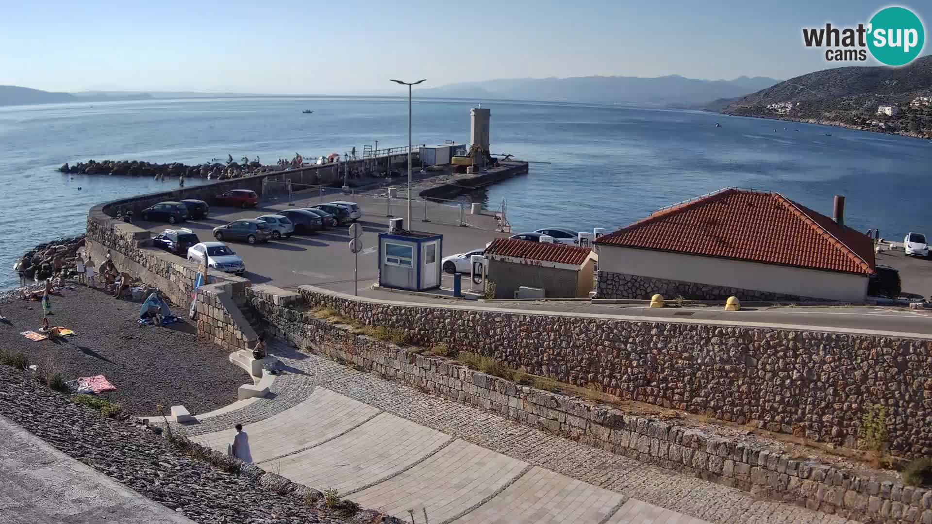 Webcam port de Senj – Vue sur la jetée et le phare