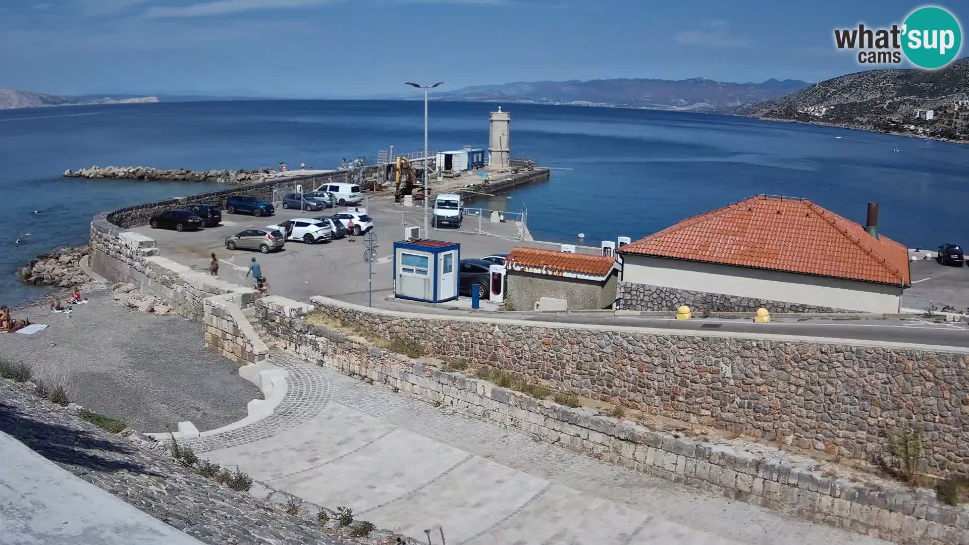 Webcam port de Senj – Vue sur la jetée et le phare