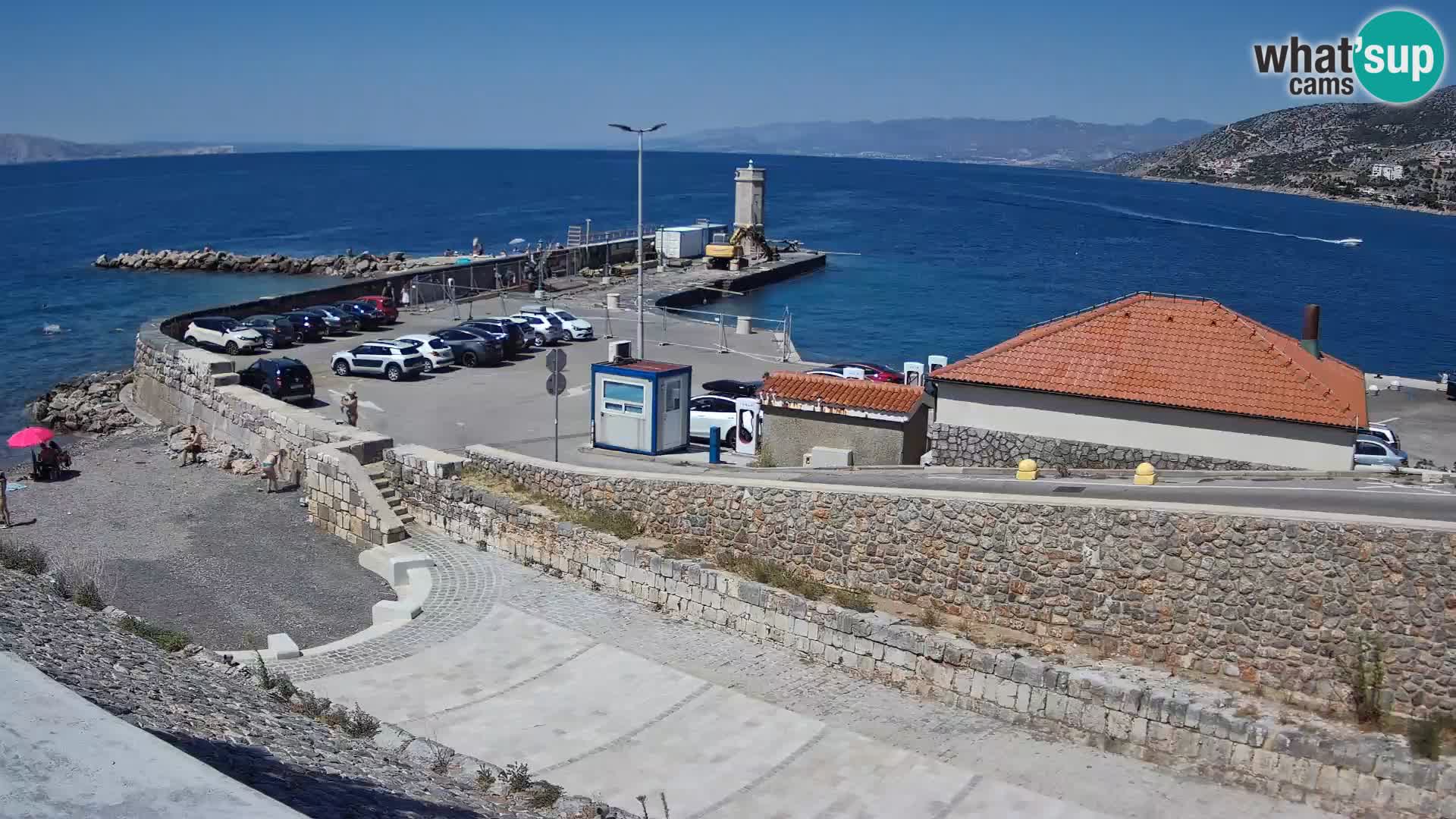 Webcam port de Senj – Vue sur la jetée et le phare