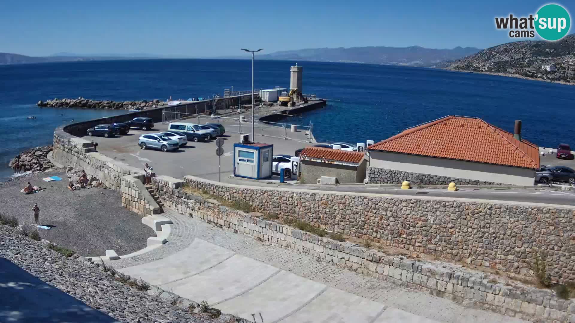 Senj Hafen Webcam – Wellenbrecher & Leuchtturm Liveblick