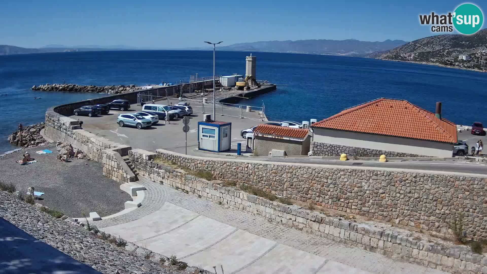 Webcam port de Senj – Vue sur la jetée et le phare