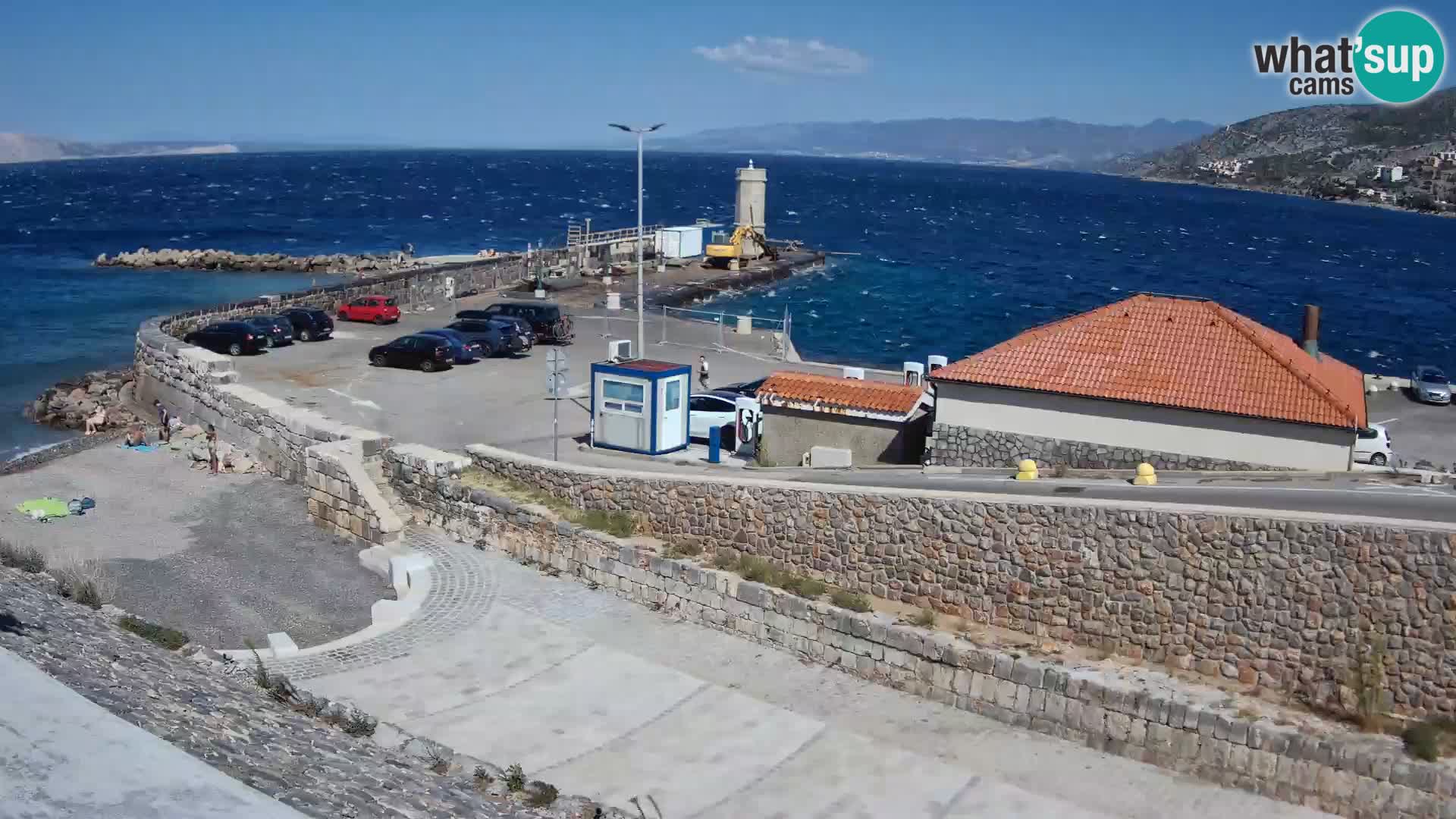 Senj Hafen Webcam – Wellenbrecher & Leuchtturm Liveblick