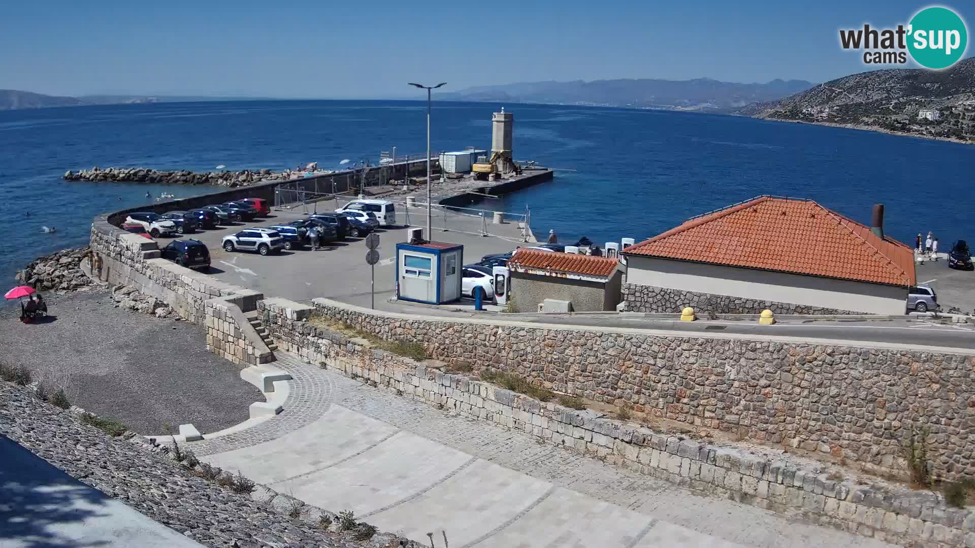 Senj Hafen Webcam – Wellenbrecher & Leuchtturm Liveblick