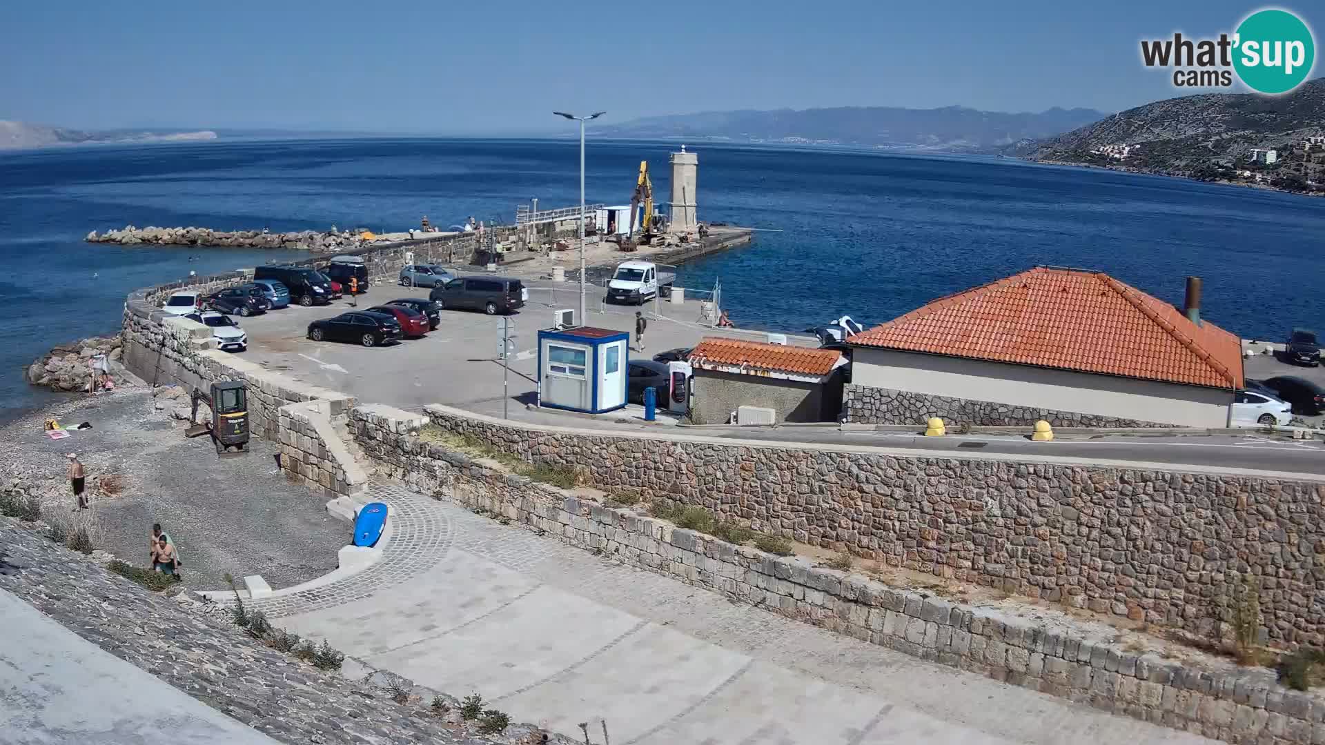 Webcam port de Senj – Vue sur la jetée et le phare