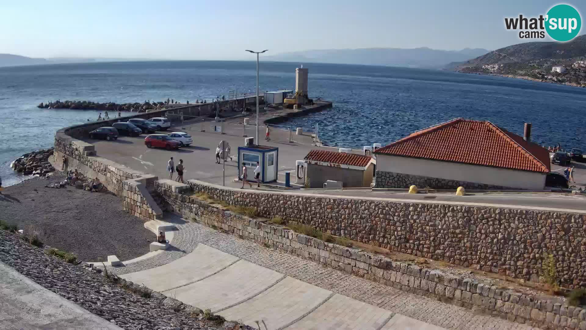 Webcam port de Senj – Vue sur la jetée et le phare