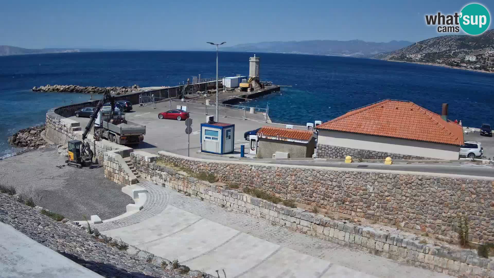 Senj Hafen Webcam – Wellenbrecher & Leuchtturm Liveblick