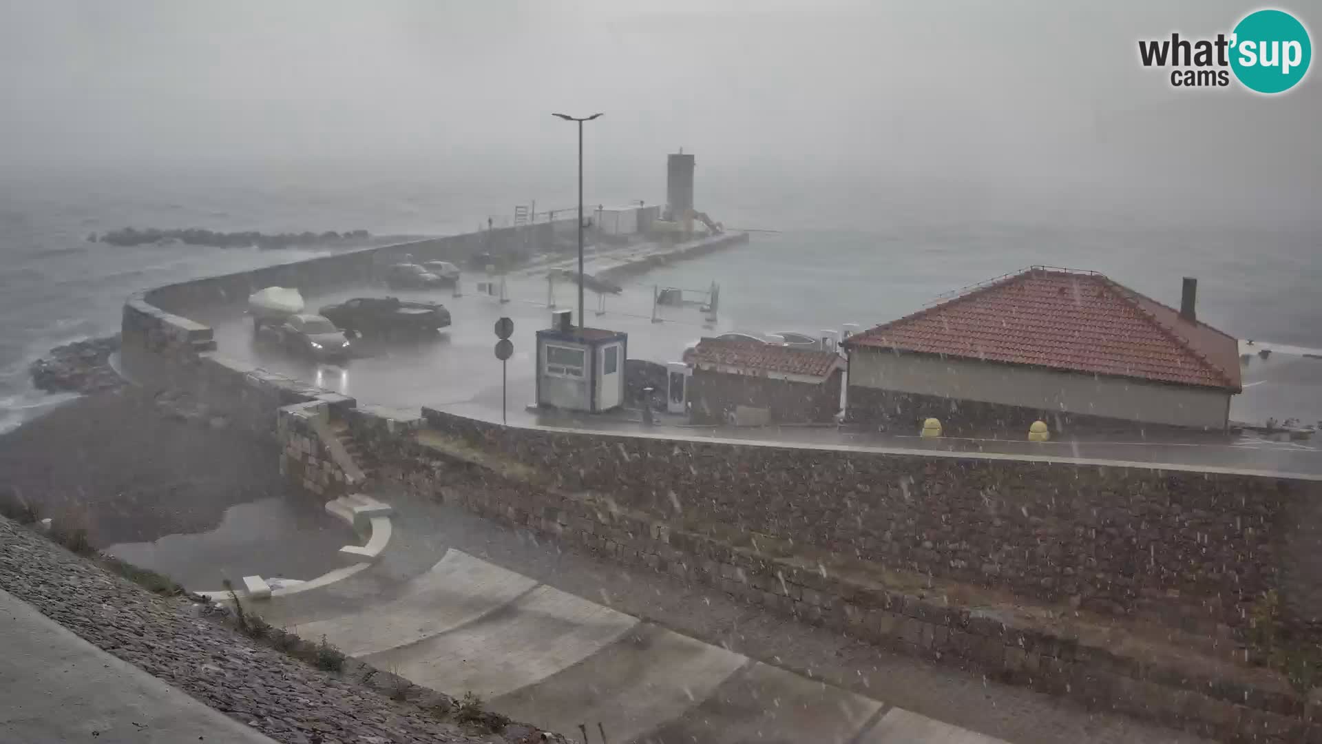 Senj Hafen Webcam – Wellenbrecher & Leuchtturm Liveblick