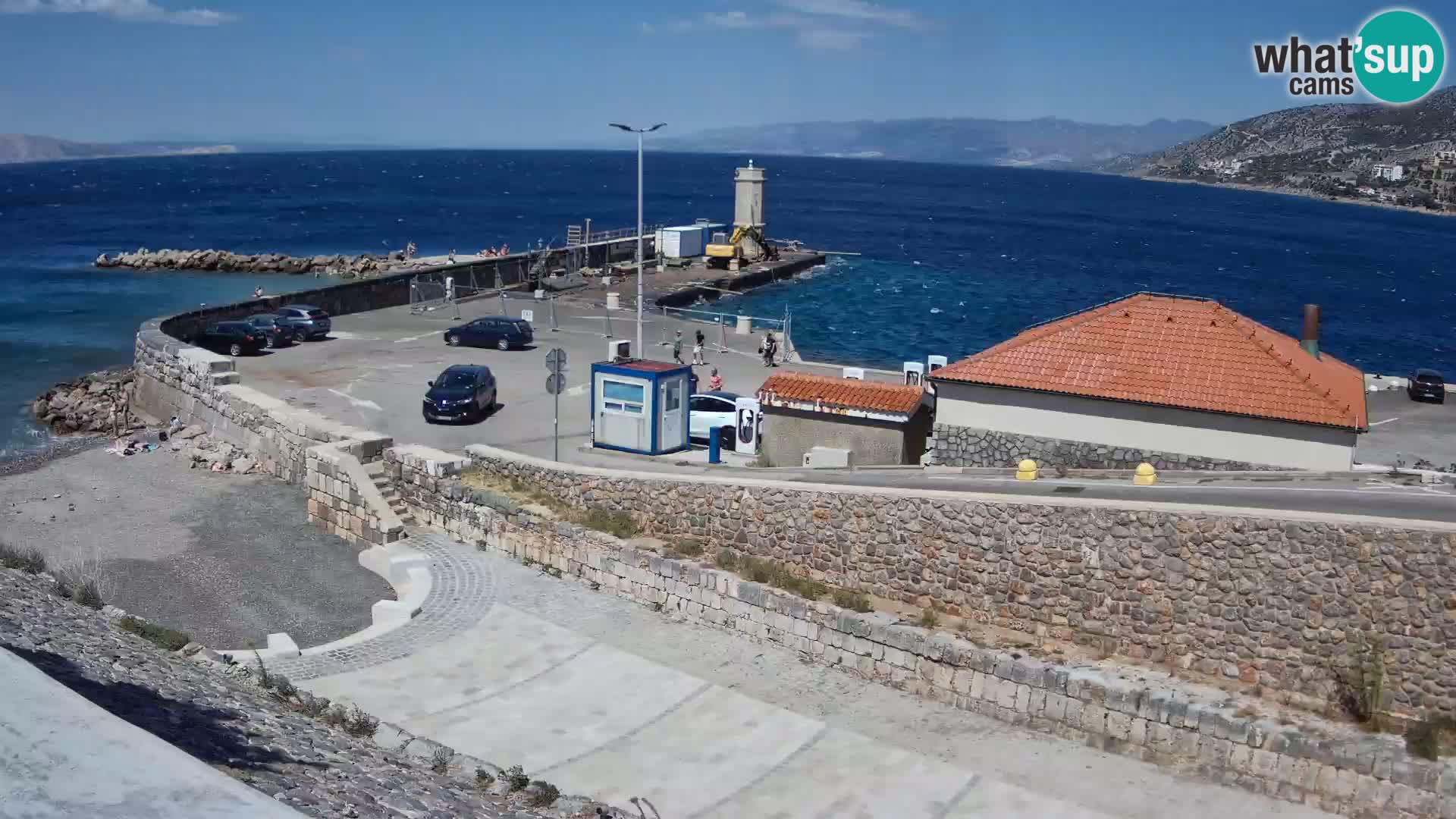 Webcam port de Senj – Vue sur la jetée et le phare