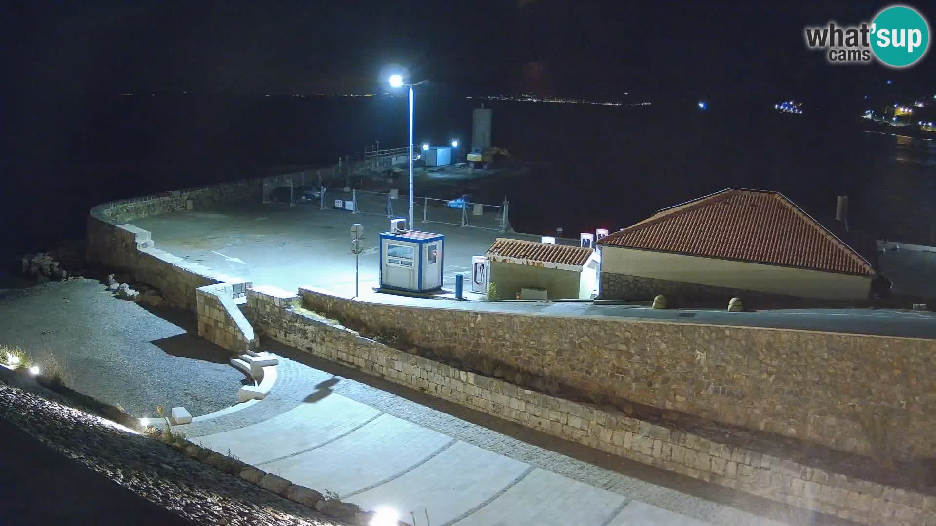 Webcam port de Senj – Vue sur la jetée et le phare