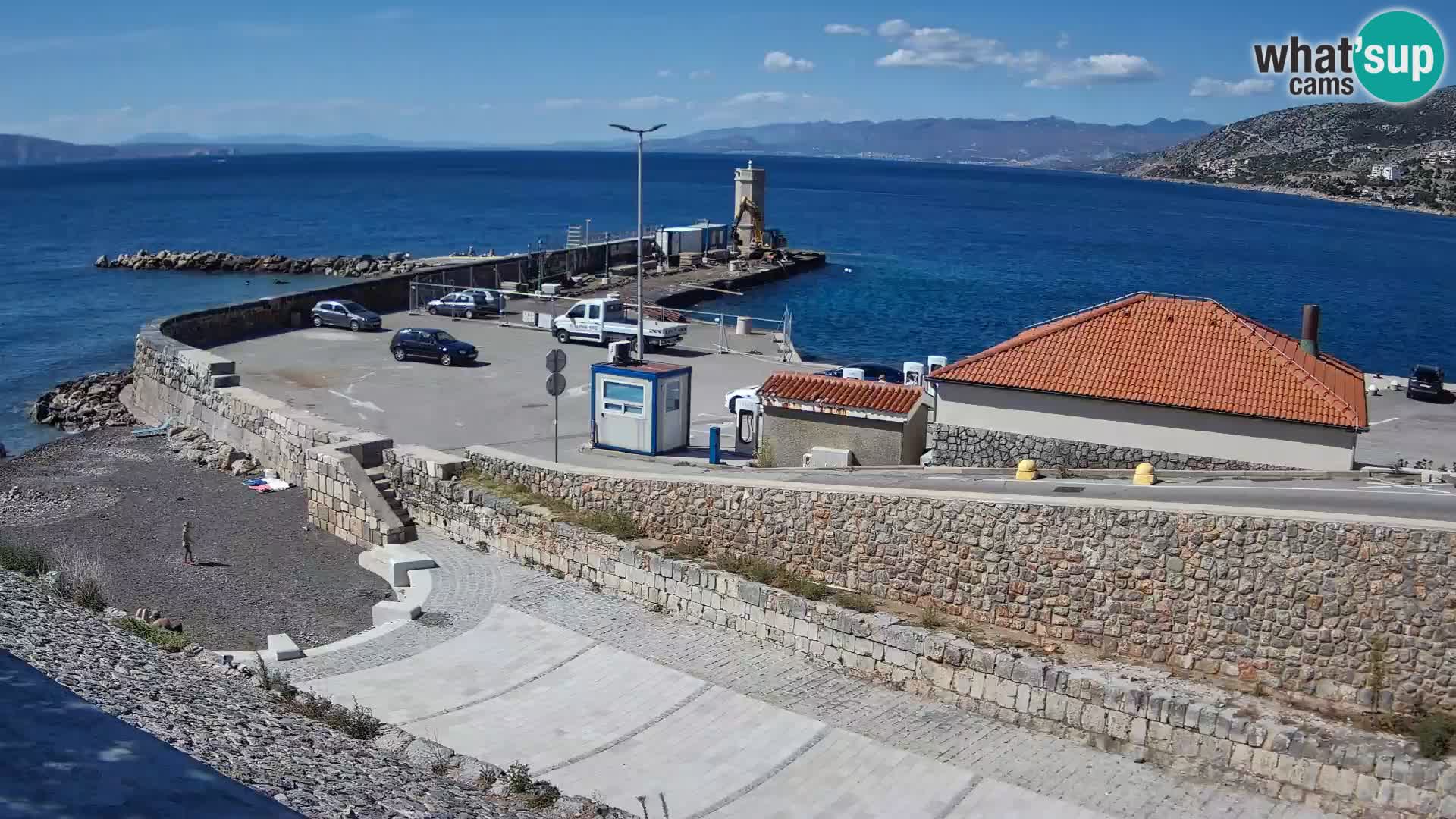 Senj Hafen Webcam – Wellenbrecher & Leuchtturm Liveblick