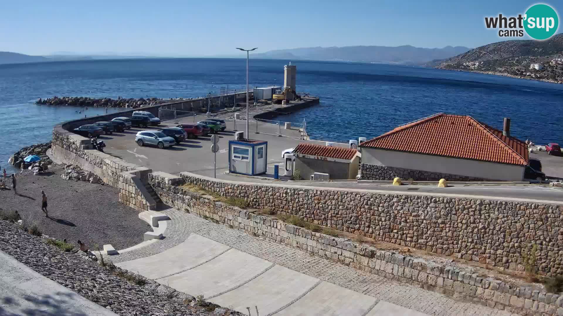 Senj Hafen Webcam – Wellenbrecher & Leuchtturm Liveblick