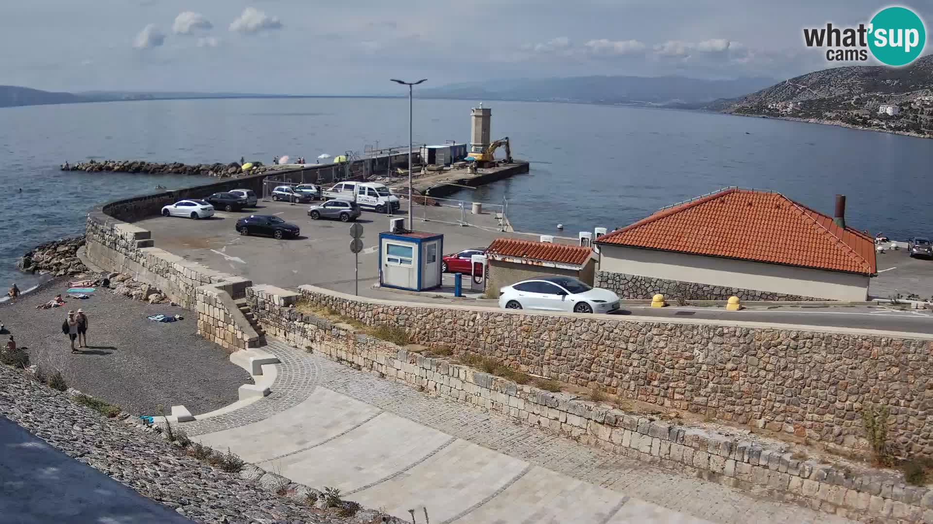 Webcam port de Senj – Vue sur la jetée et le phare