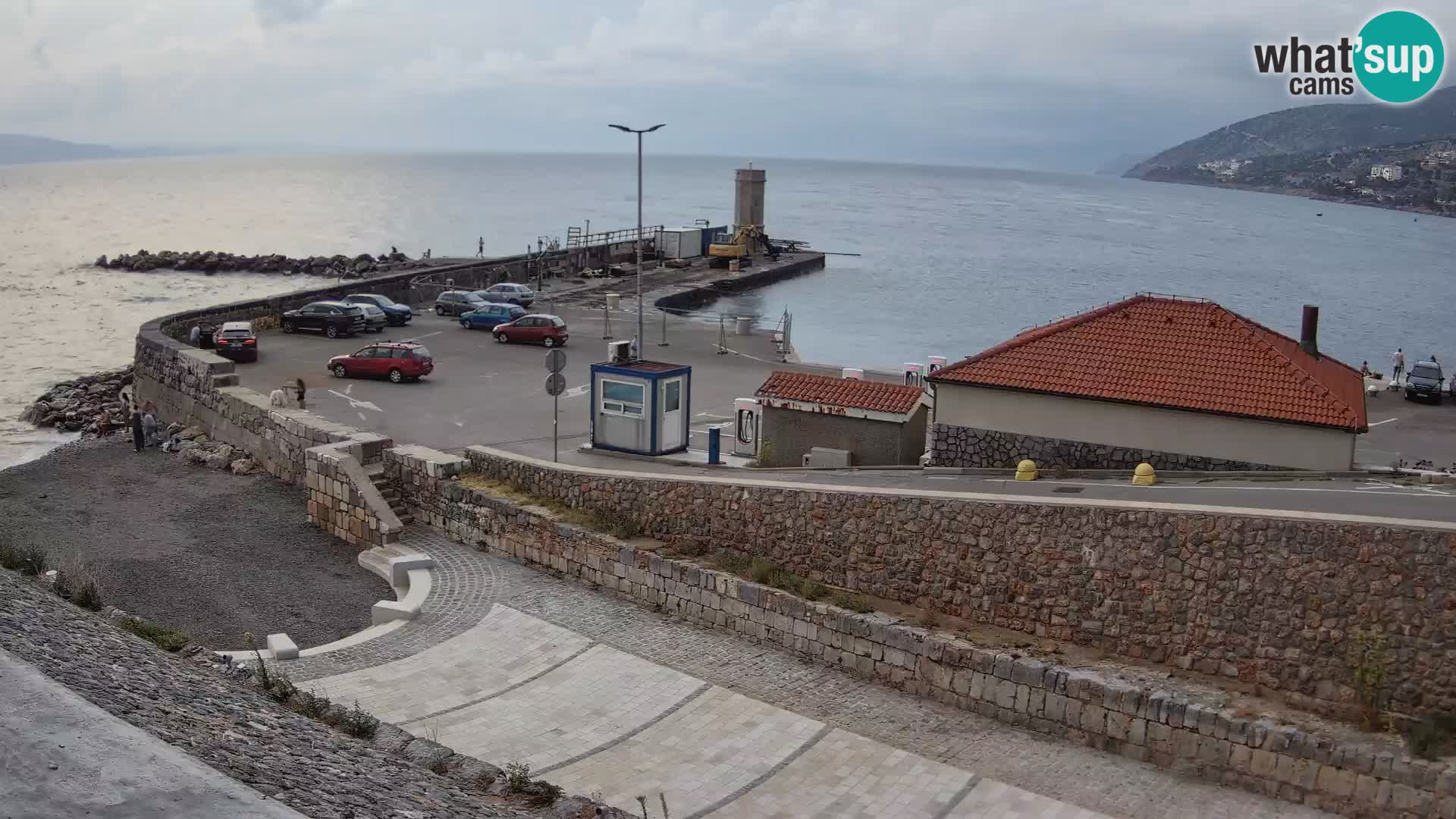 Senj Hafen Webcam – Wellenbrecher & Leuchtturm Liveblick