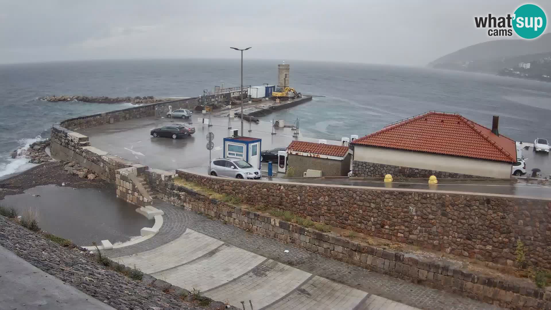 Webcam port de Senj – Vue sur la jetée et le phare
