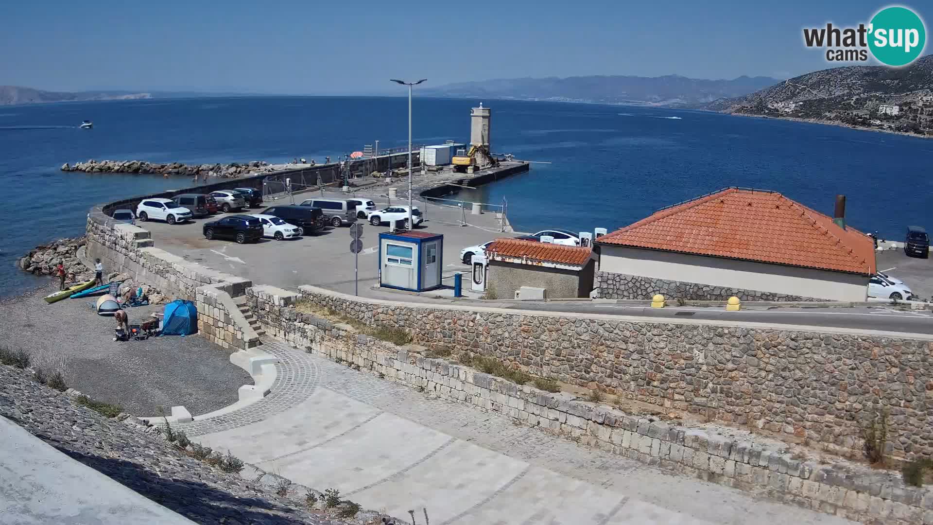 Senj Hafen Webcam – Wellenbrecher & Leuchtturm Liveblick
