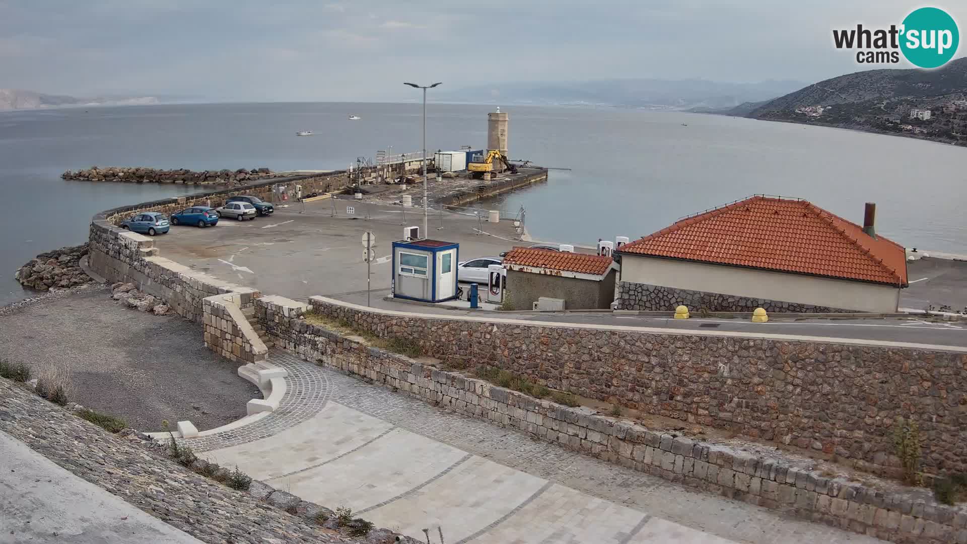 Senj Hafen Webcam – Wellenbrecher & Leuchtturm Liveblick