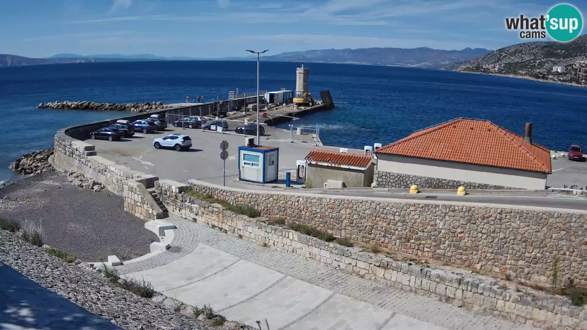 Webcam port de Senj – Vue sur la jetée et le phare