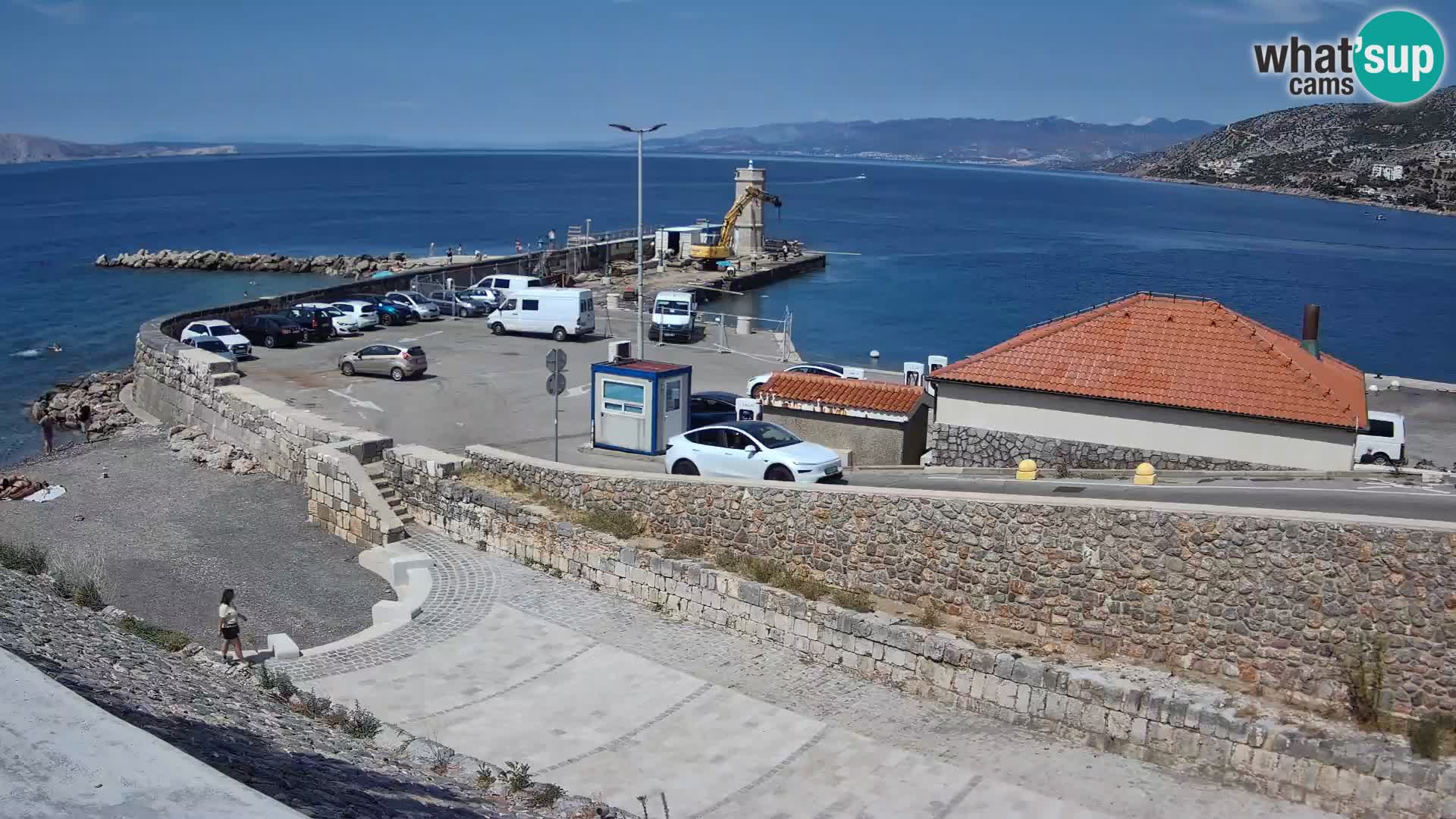 Senj Hafen Webcam – Wellenbrecher & Leuchtturm Liveblick