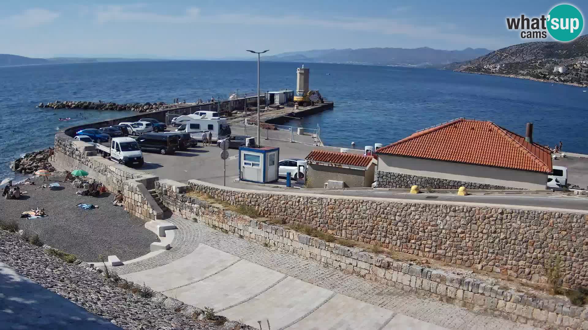 Senj Hafen Webcam – Wellenbrecher & Leuchtturm Liveblick
