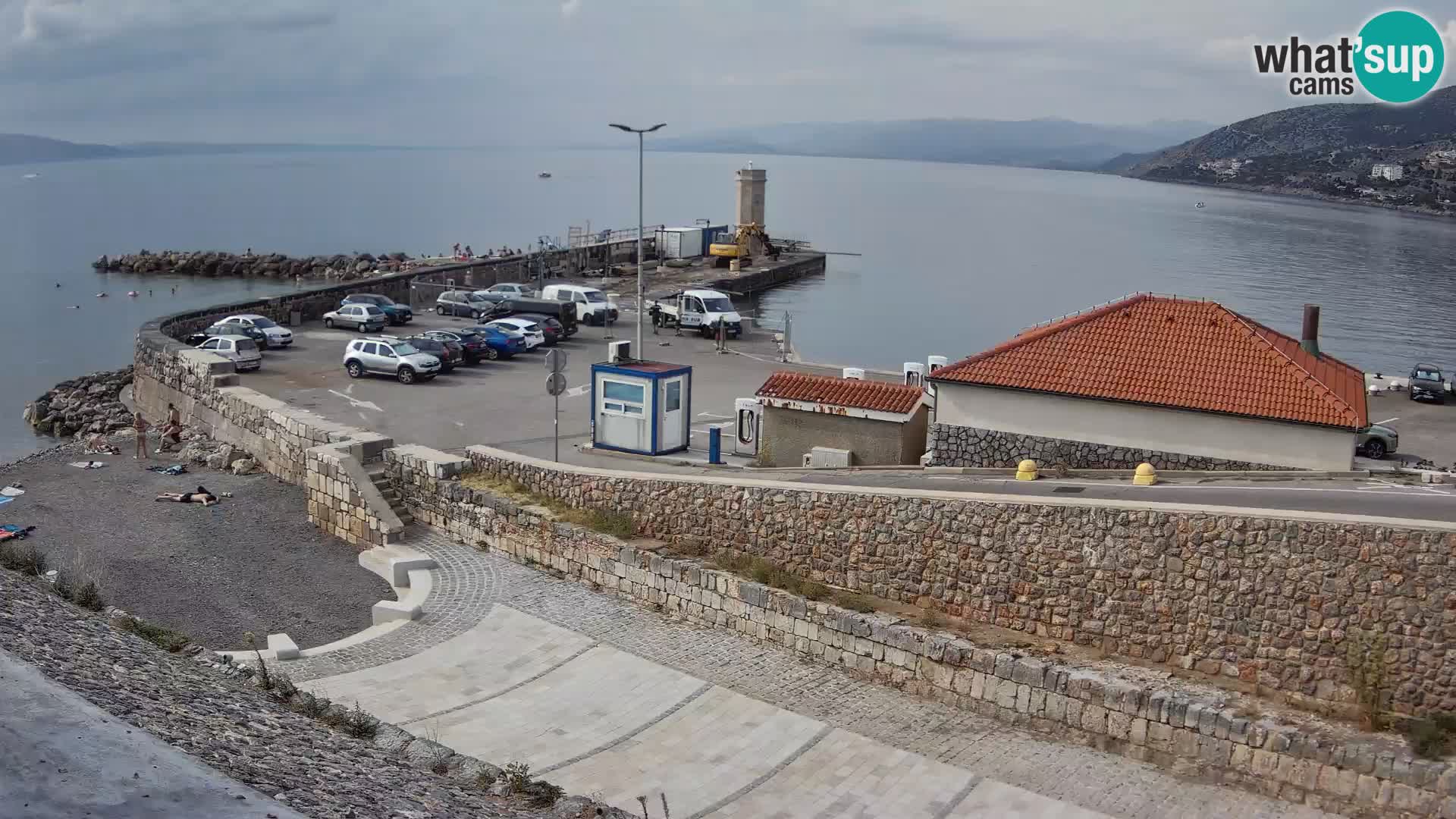 Senj Hafen Webcam – Wellenbrecher & Leuchtturm Liveblick