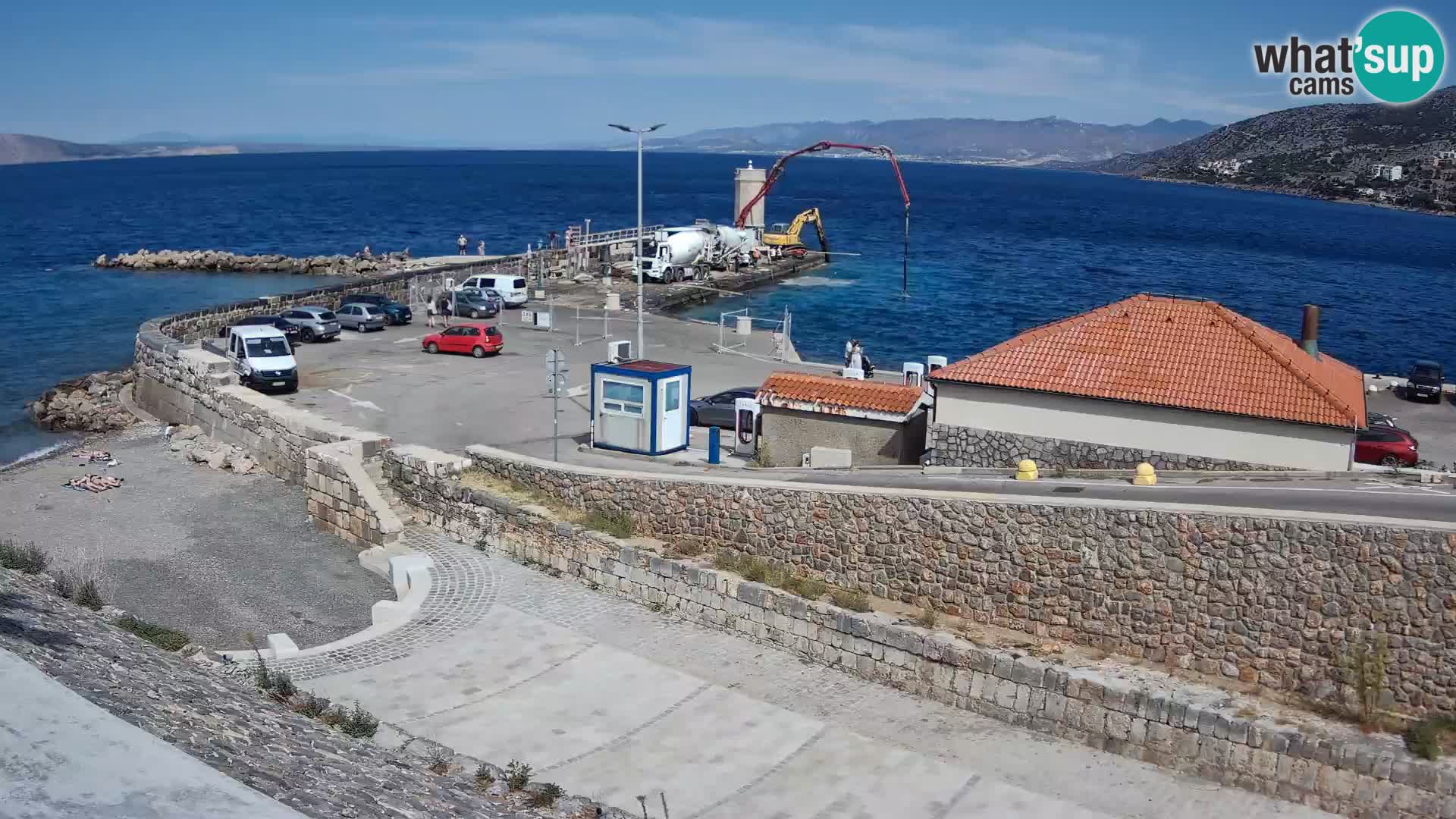 Senj Hafen Webcam – Wellenbrecher & Leuchtturm Liveblick