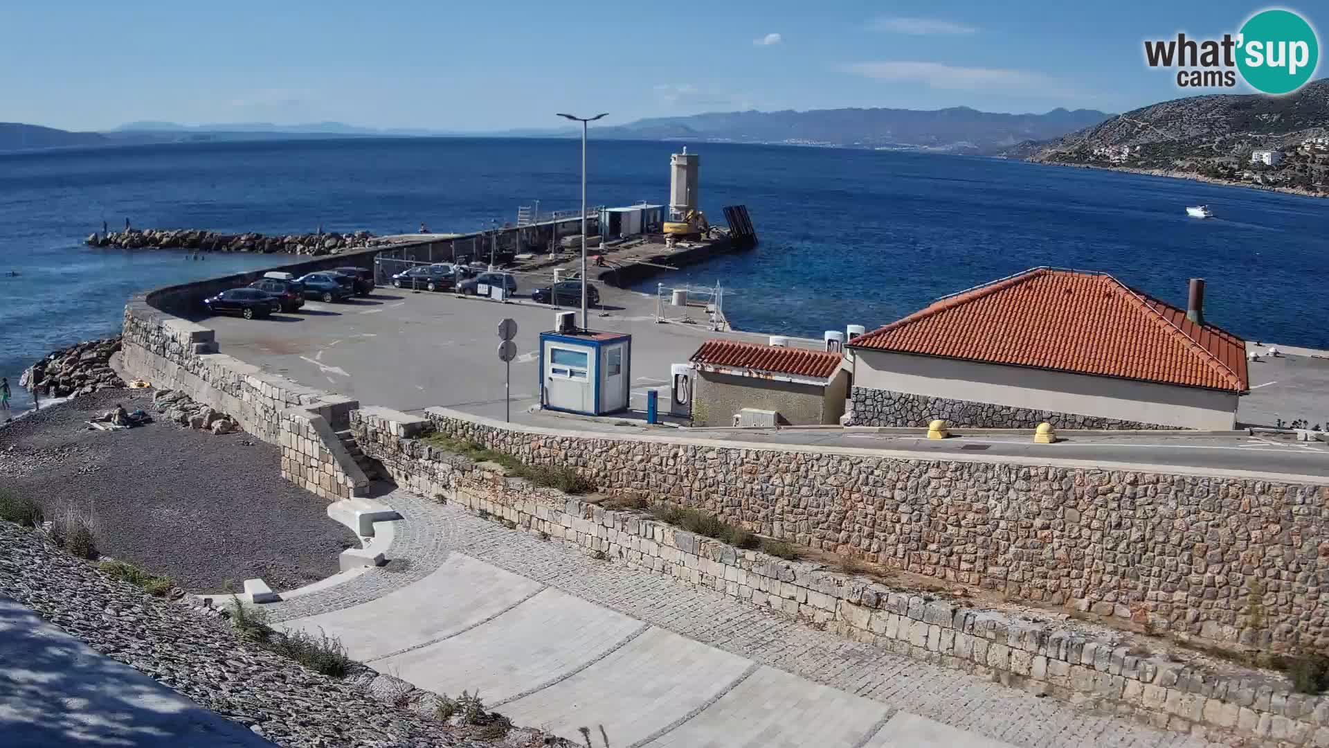Webcam port de Senj – Vue sur la jetée et le phare
