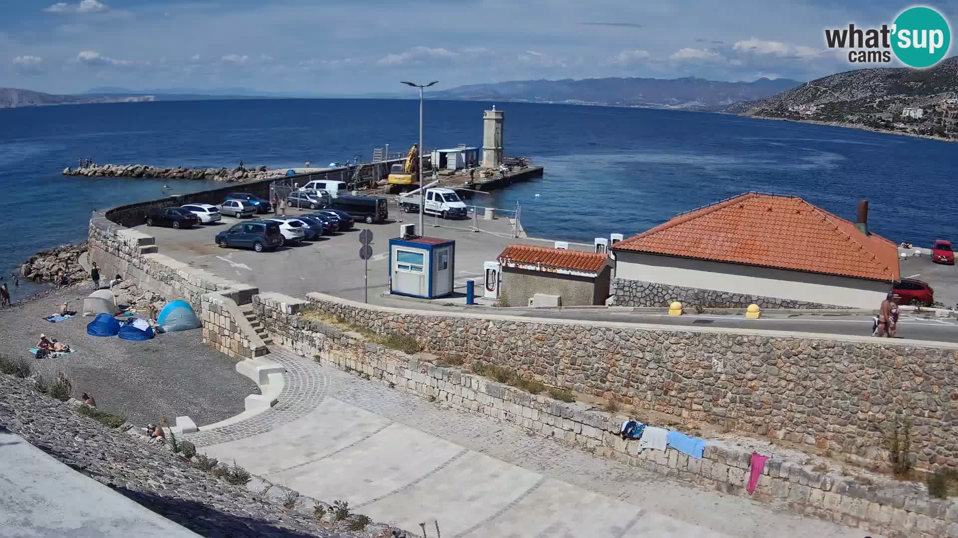 Senj Hafen Webcam – Wellenbrecher & Leuchtturm Liveblick