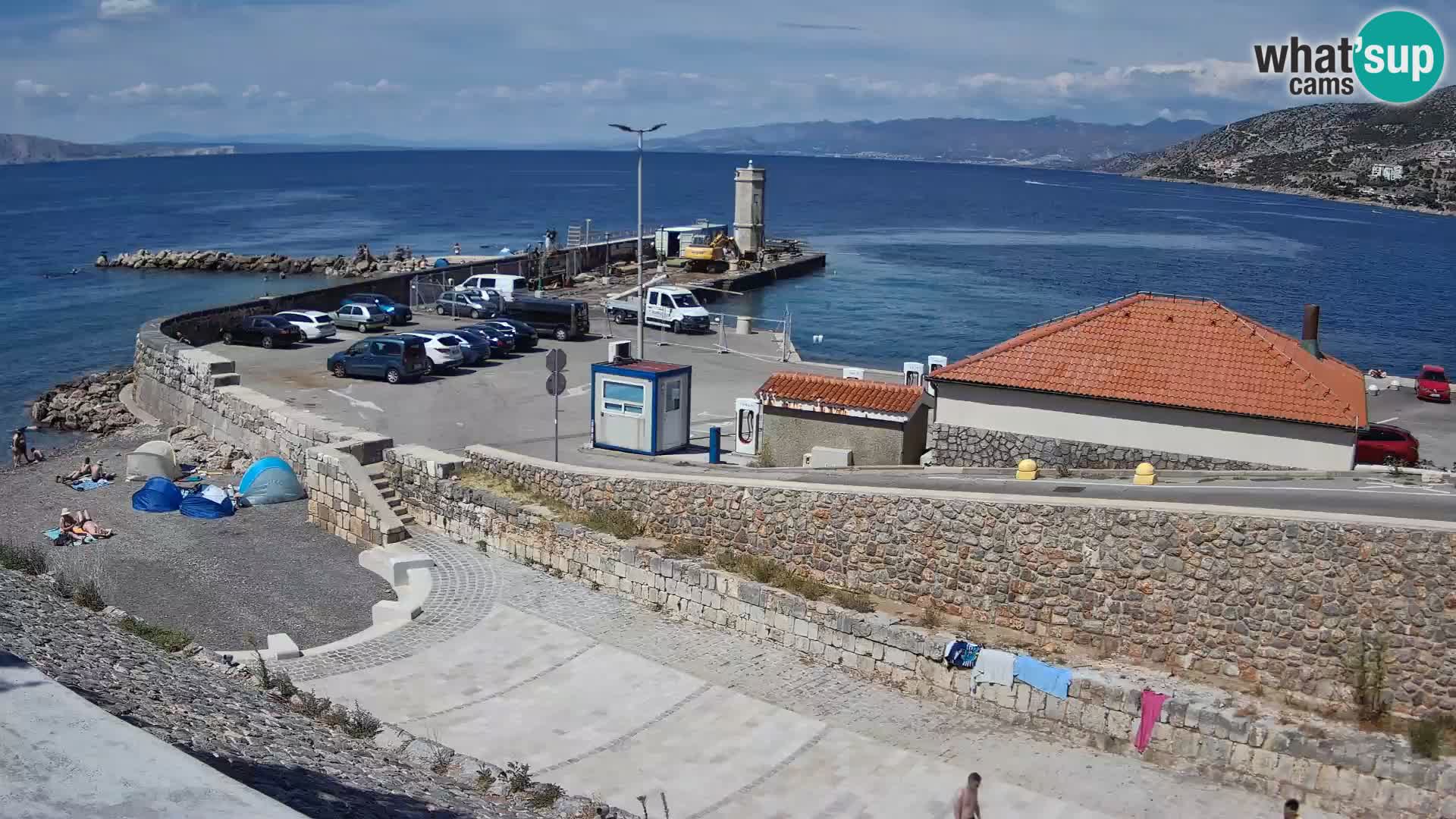 Senj Hafen Webcam – Wellenbrecher & Leuchtturm Liveblick
