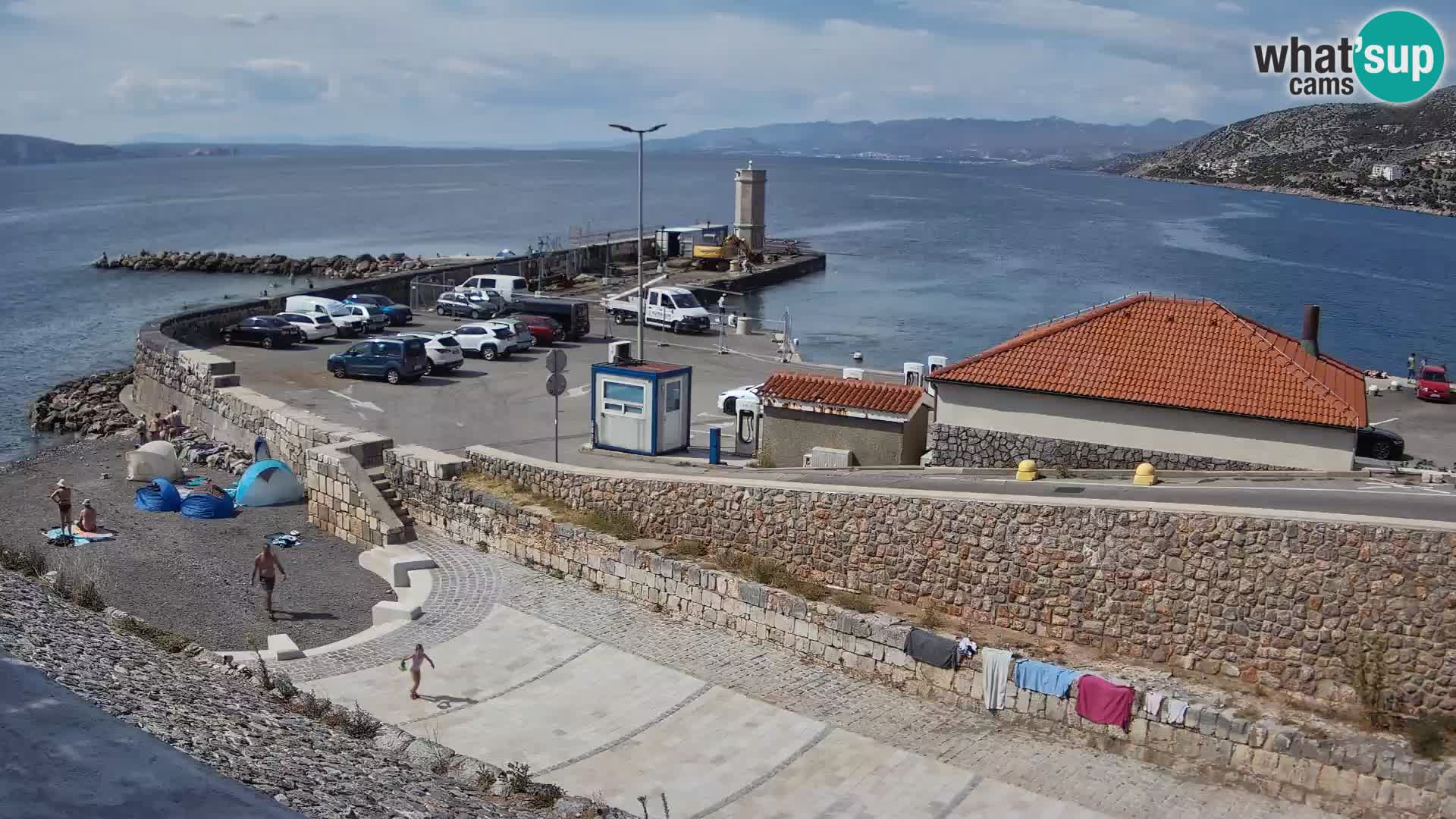 Web kamera Senj luka – Lukobran i svjetionik uživo
