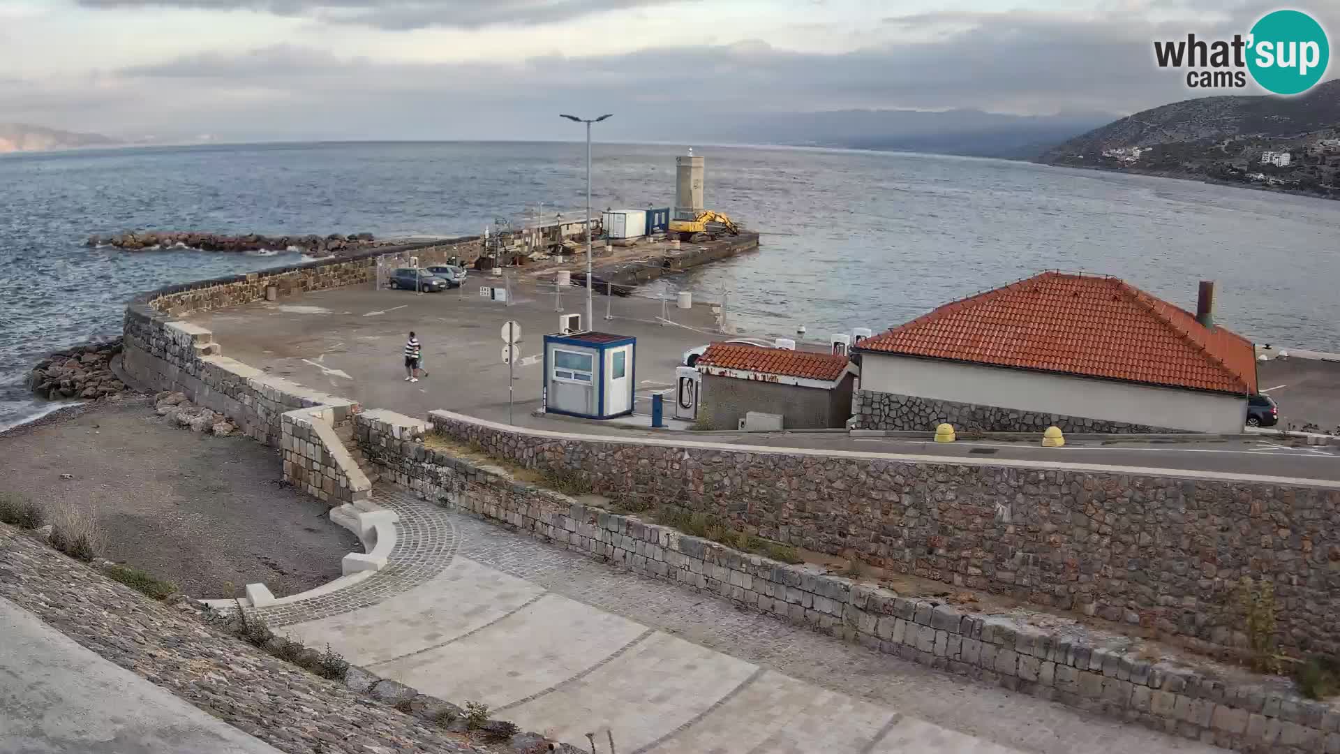 Senj Hafen Webcam – Wellenbrecher & Leuchtturm Liveblick