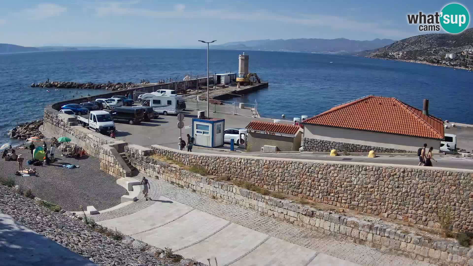 Webcam puerto de Senj – Rompeolas y faro en directo