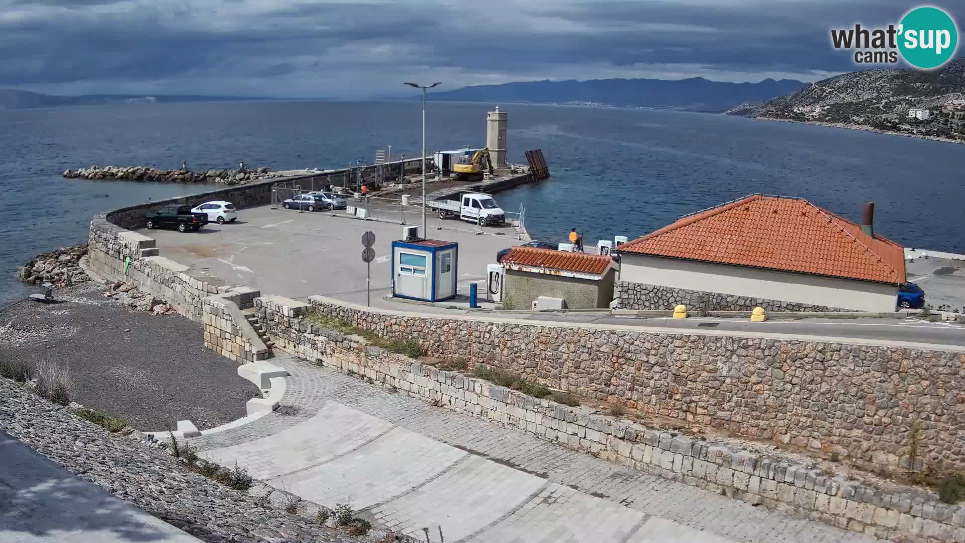 Senj Hafen Webcam – Wellenbrecher & Leuchtturm Liveblick
