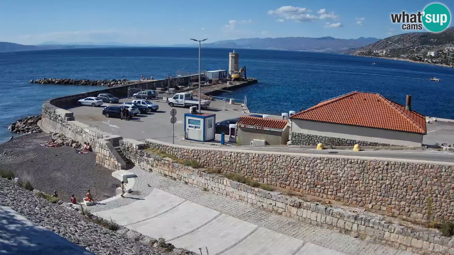 Senj Hafen Webcam – Wellenbrecher & Leuchtturm Liveblick