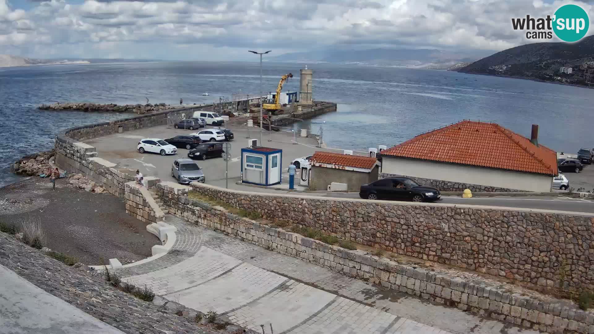 Webcam port de Senj – Vue sur la jetée et le phare