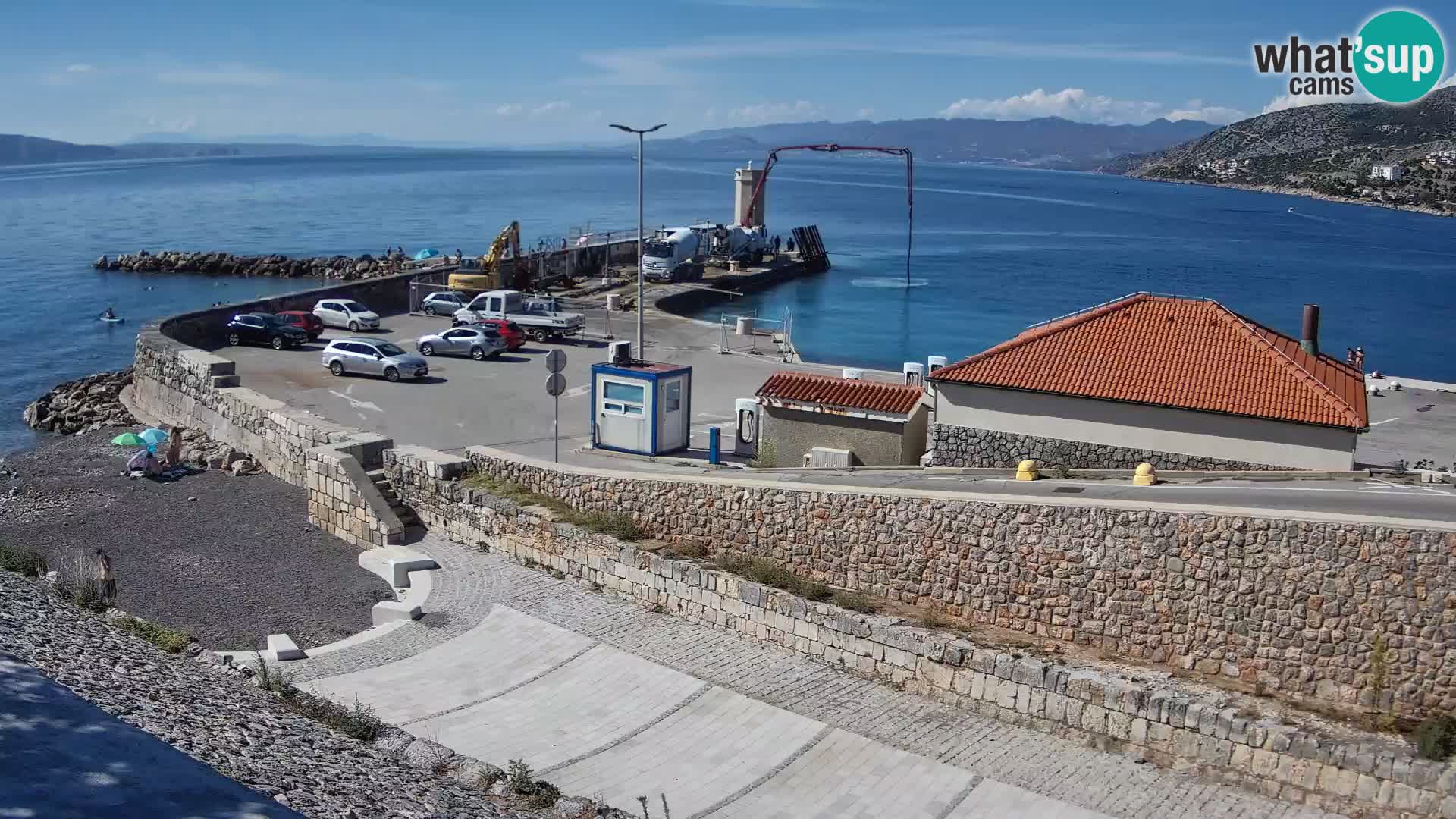 Webcam port de Senj – Vue sur la jetée et le phare