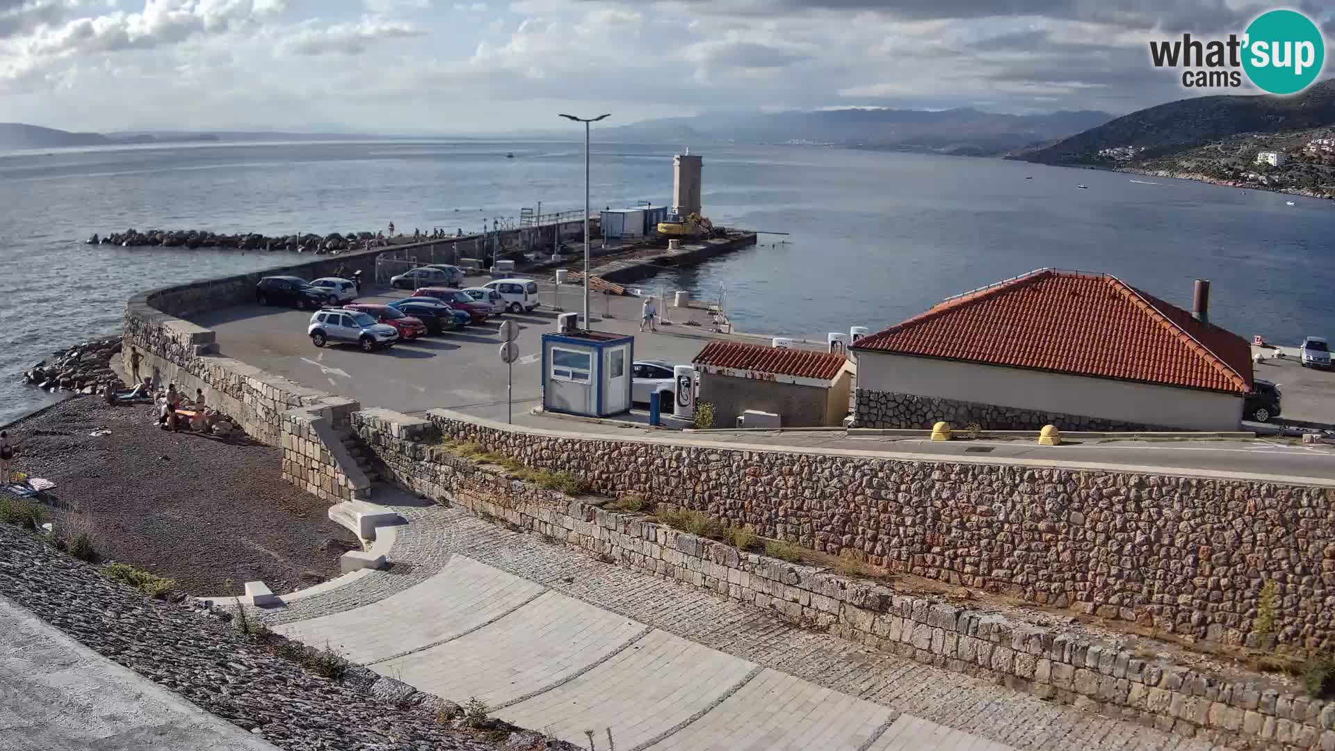 Webcam puerto de Senj – Rompeolas y faro en directo