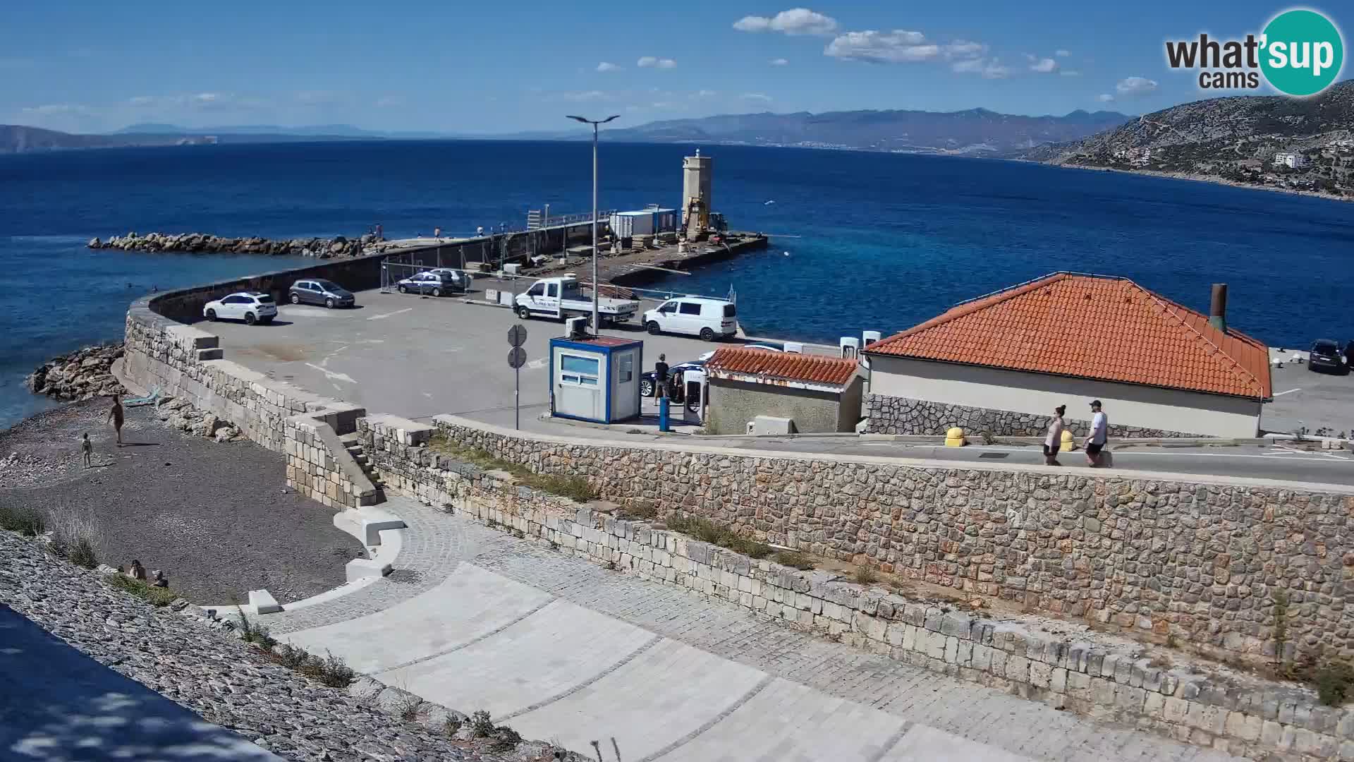 Senj Hafen Webcam – Wellenbrecher & Leuchtturm Liveblick