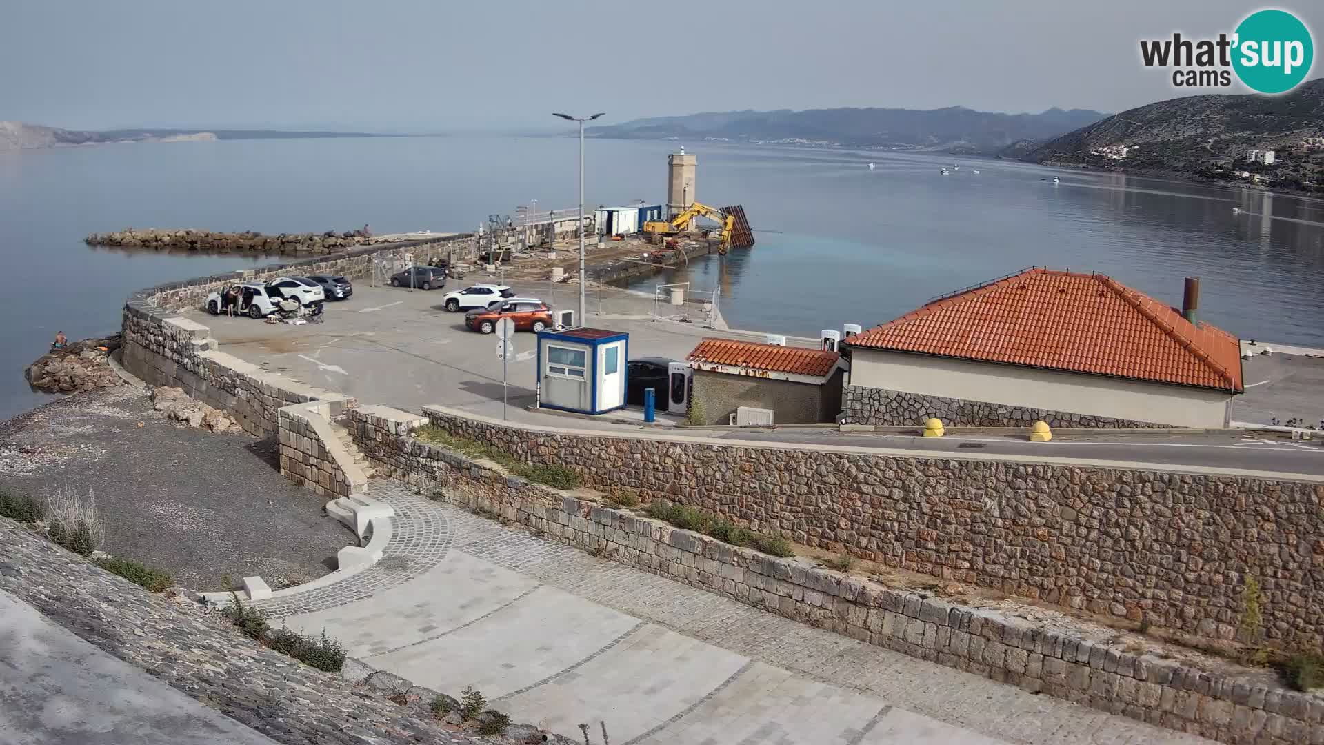 Webcam port de Senj – Vue sur la jetée et le phare